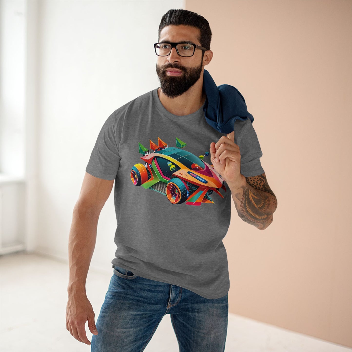 Unisex Hot Wheels Car Shirt Premium Cotton Tee With Unique Art Design Regular Fit Crew Neck Comfort