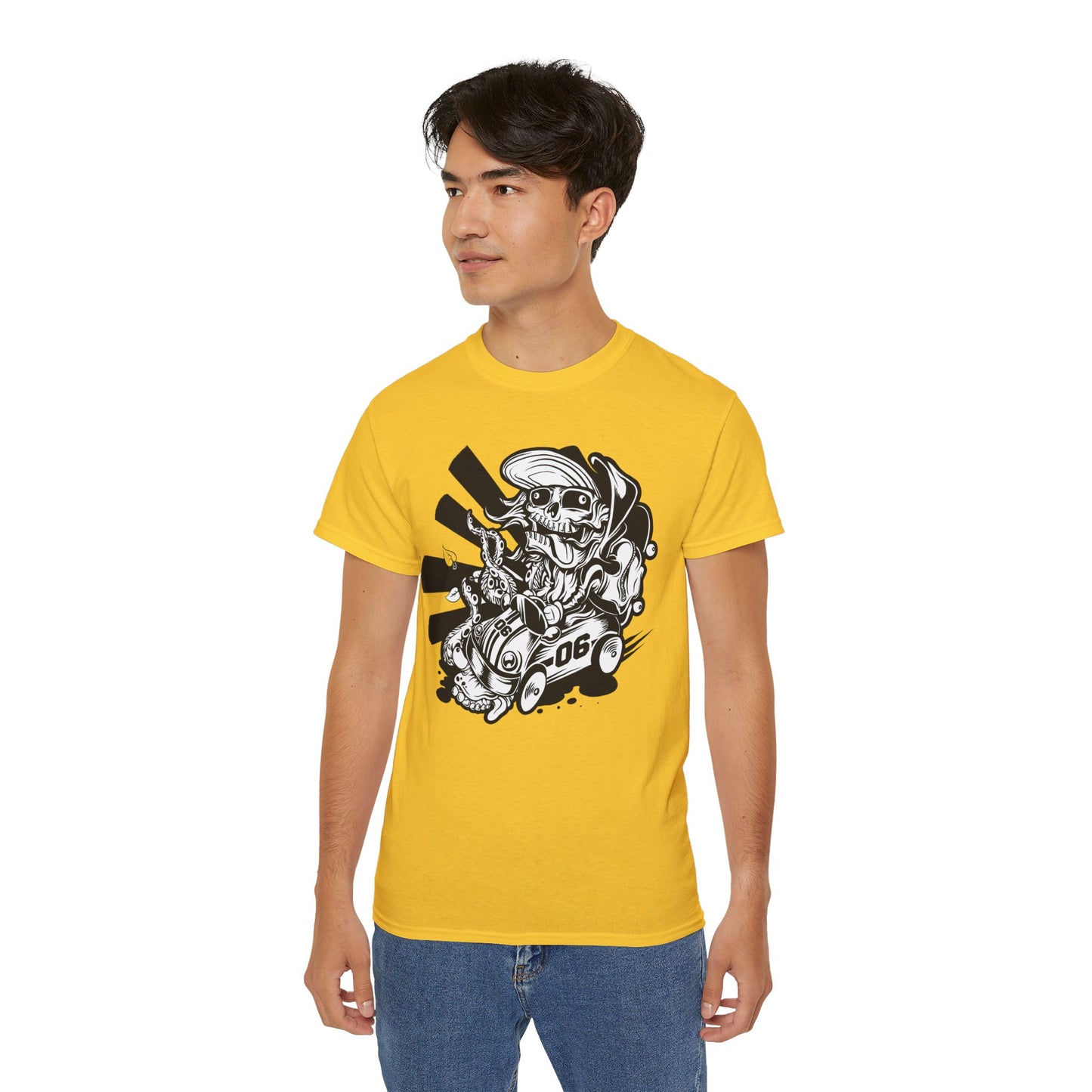 Skull Tee Shirt, Skull Graphic T‑Shirt, Cartoon Graphic T-Shirt, Art Design Shirt, Skull Tee Shirts