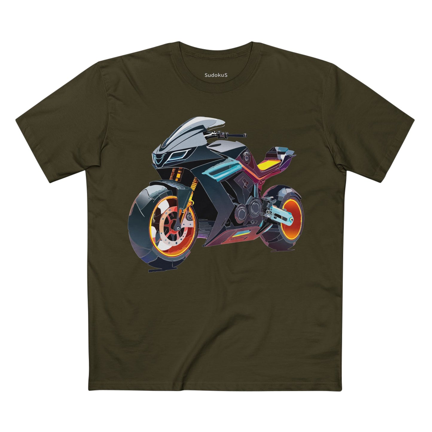 Unisex Premium Cotton Bike Shirt Moto Tee With Unique Art Design Regular Fit Preshrunk Crew Neck