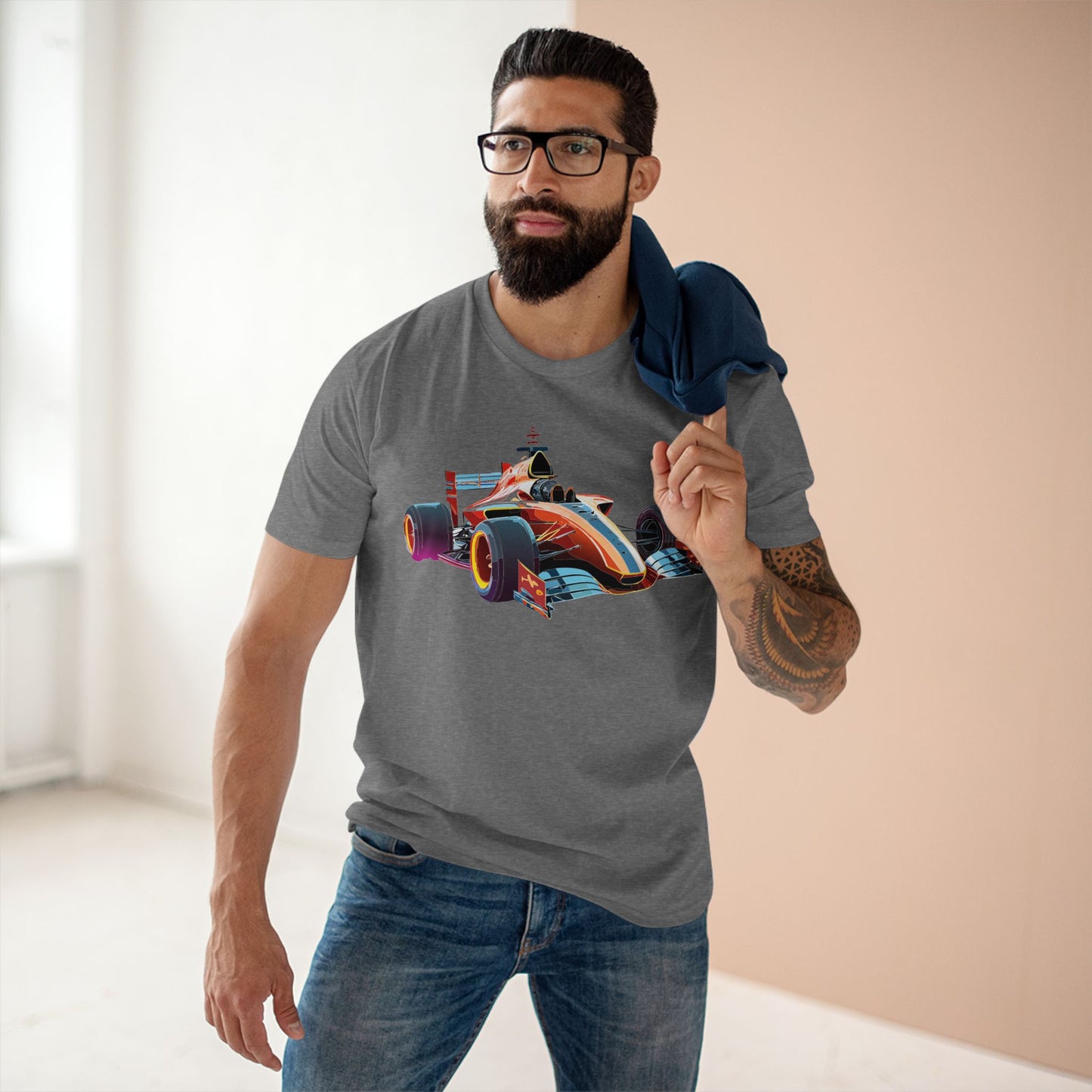 Unisex Car and Hot Wheels Shirt Premium Cotton Tee with Unique Art Design Graphic Illustration