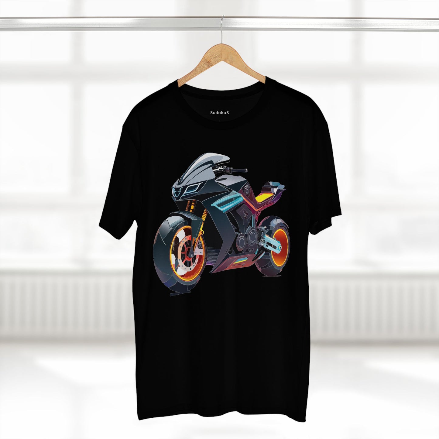 Unisex Premium Cotton Bike Shirt Moto Tee With Unique Art Design Regular Fit Preshrunk Crew Neck
