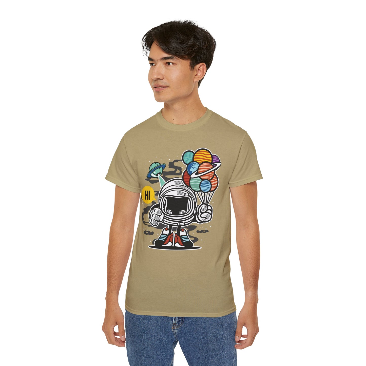 Astronaut Tee Shirt, Astronaut Graphic T‑Shirt, Cartoon Graphic T-Shirt, Art Design Shirt, Cosmos Tee Shirts 7