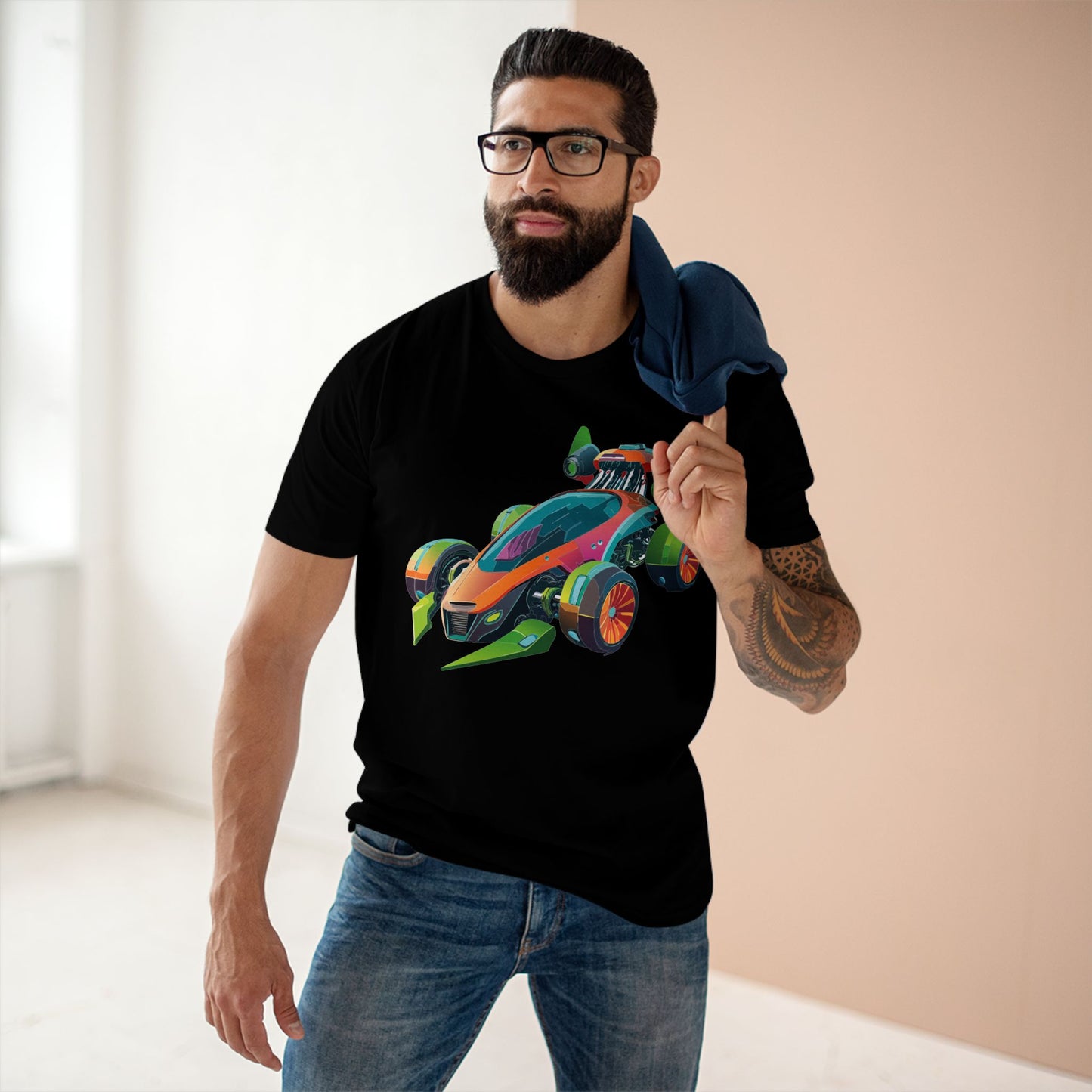 Unisex Car Shirt Hot Wheels Tee Premium Cotton Art Design Regular Fit Crew Neck Edition