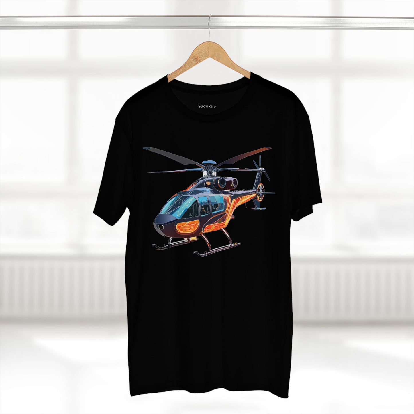 Helicopter Chopper Shirt Unisex Premium Cotton Tee With Unique Art Design Crew Neck Premium Quality