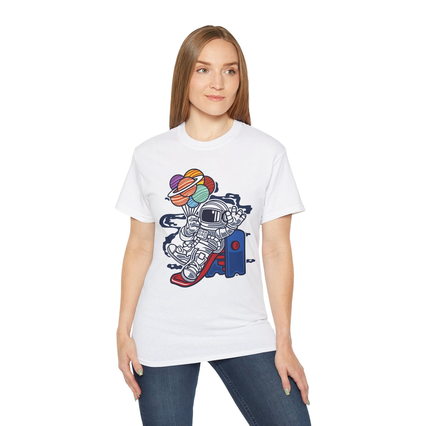 Astronaut Tee Shirt, Astronaut Graphic T‑Shirt, Cartoon Graphic T-Shirt, Art Design Shirt, Cosmos Tee Shirts 5