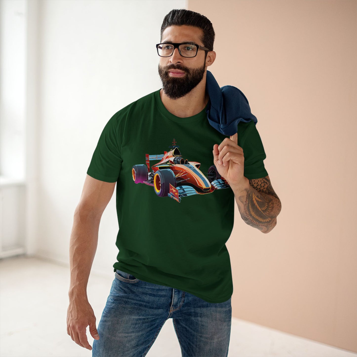 Unisex Car and Hot Wheels Shirt Premium Cotton Tee with Unique Art Design Graphic Illustration