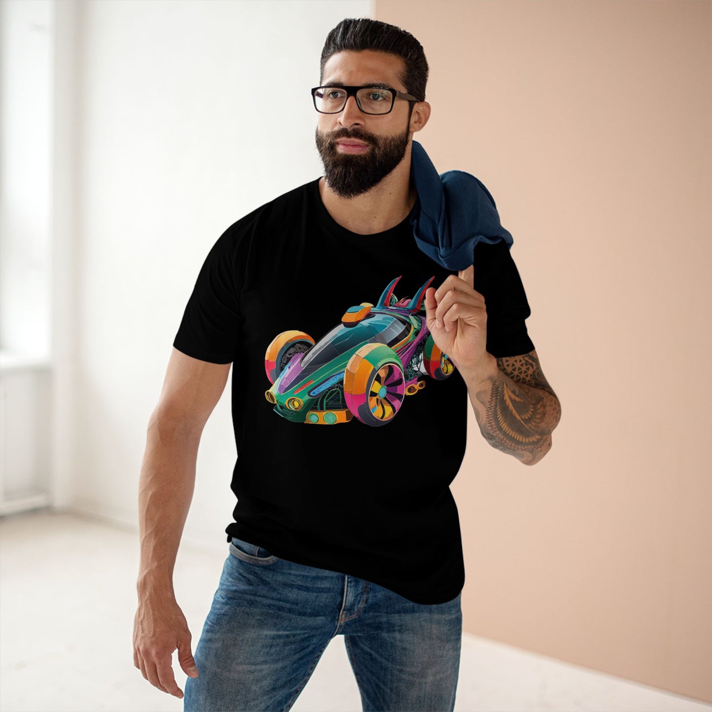 Car Shirt Hot Wheels Unisex Premium Cotton With Unique Art Design Preshrunk Regular Fit Crew Neck