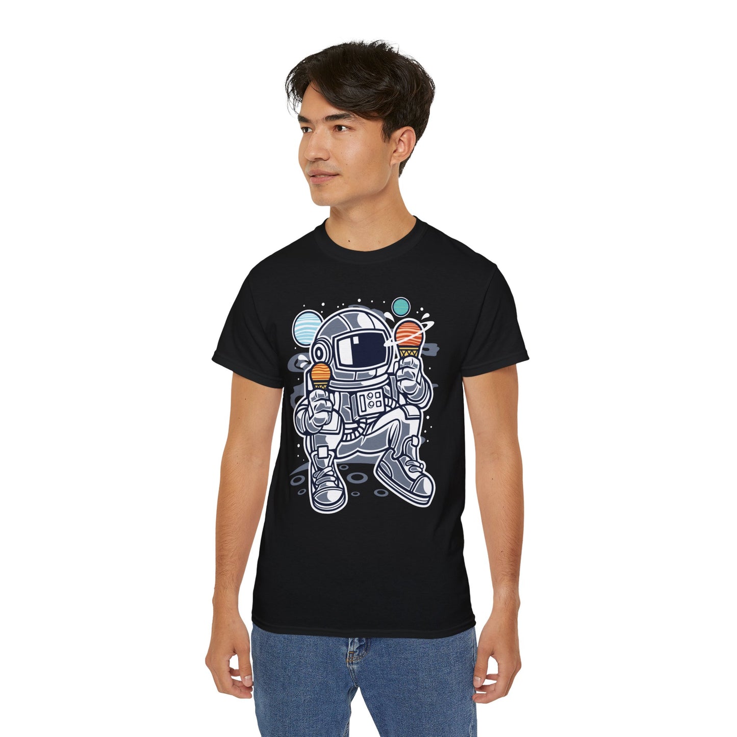 Astronaut Tee Shirt, Astronaut Graphic T‑Shirt, Cartoon Graphic T-Shirt, Art Design Shirt, Cosmos Tee Shirts
