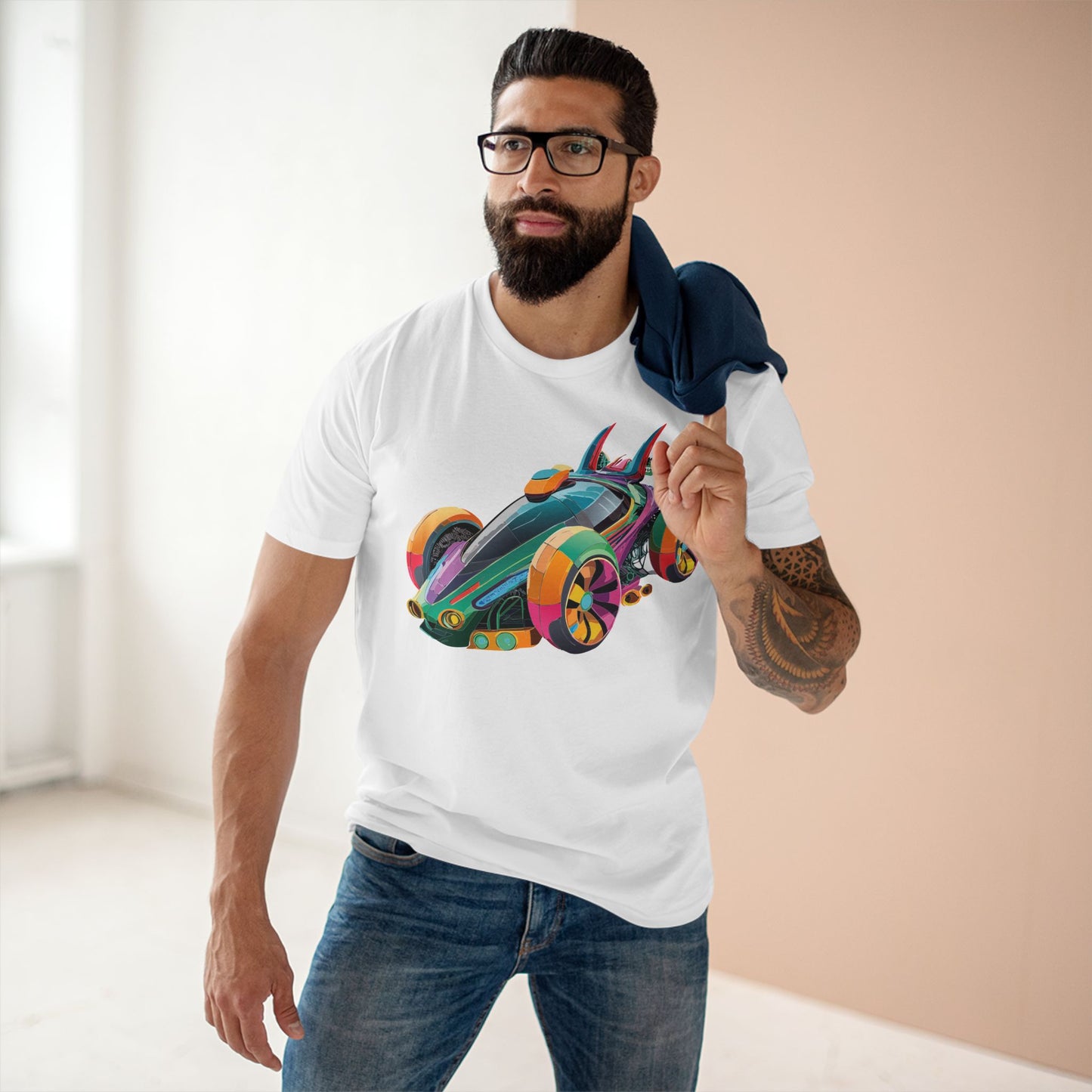 Car Shirt Hot Wheels Unisex Premium Cotton With Unique Art Design Preshrunk Regular Fit Crew Neck