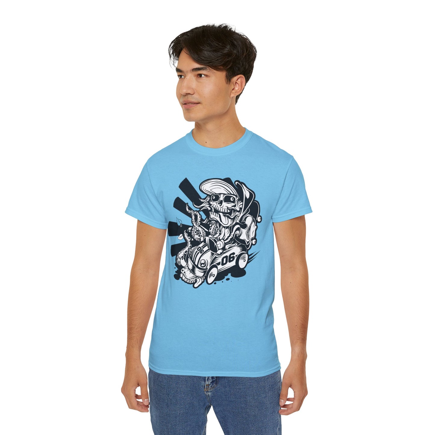 Skull Tee Shirt, Skull Graphic T‑Shirt, Cartoon Graphic T-Shirt, Art Design Shirt, Skull Tee Shirts