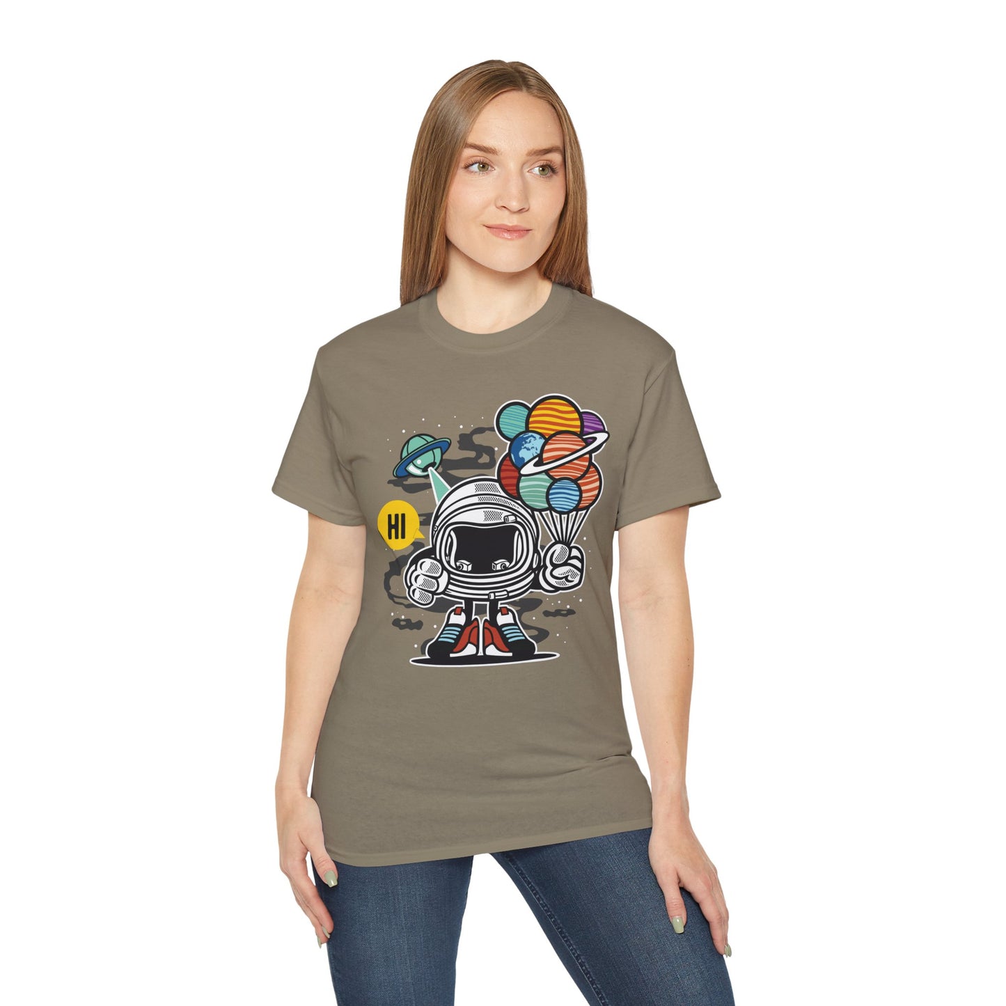 Astronaut Tee Shirt, Astronaut Graphic T‑Shirt, Cartoon Graphic T-Shirt, Art Design Shirt, Cosmos Tee Shirts 7