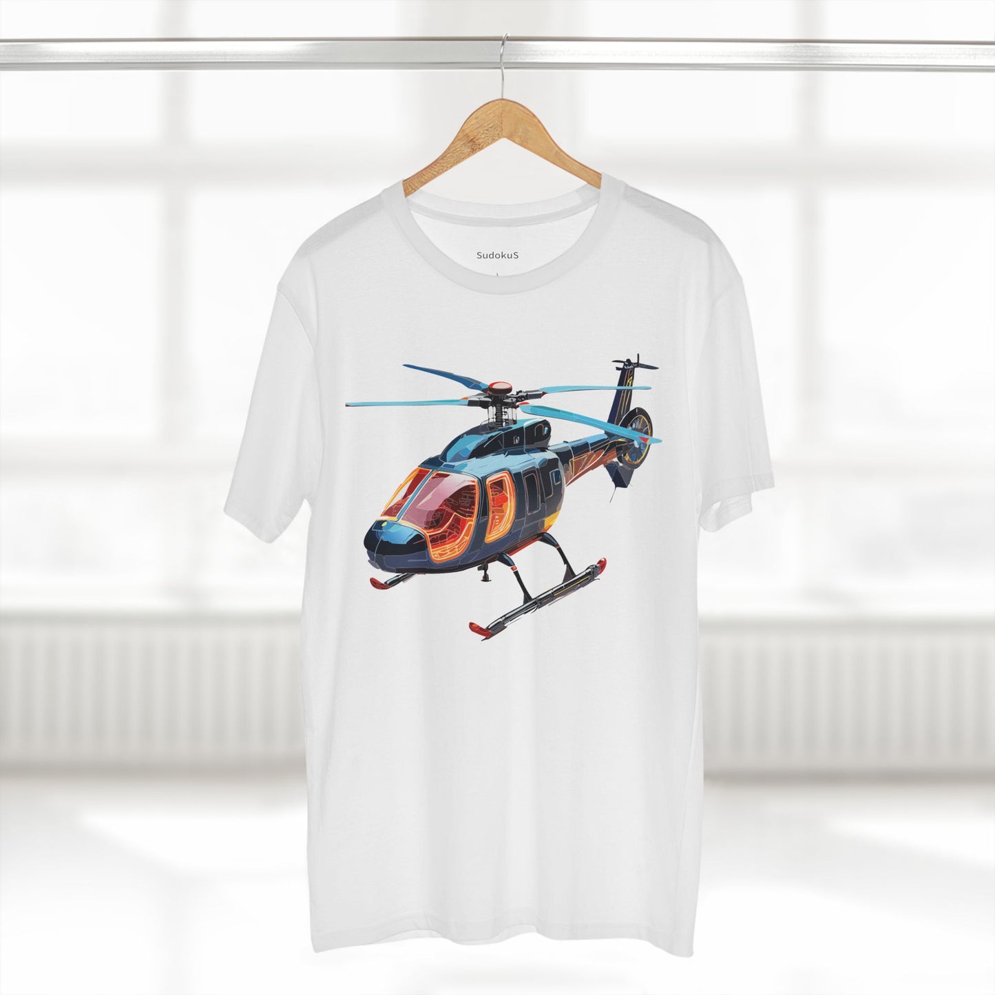 Helicopter Chopper Shirt Unisex Premium Cotton Tee With Unique Art Design Regular Fit Crew Neck