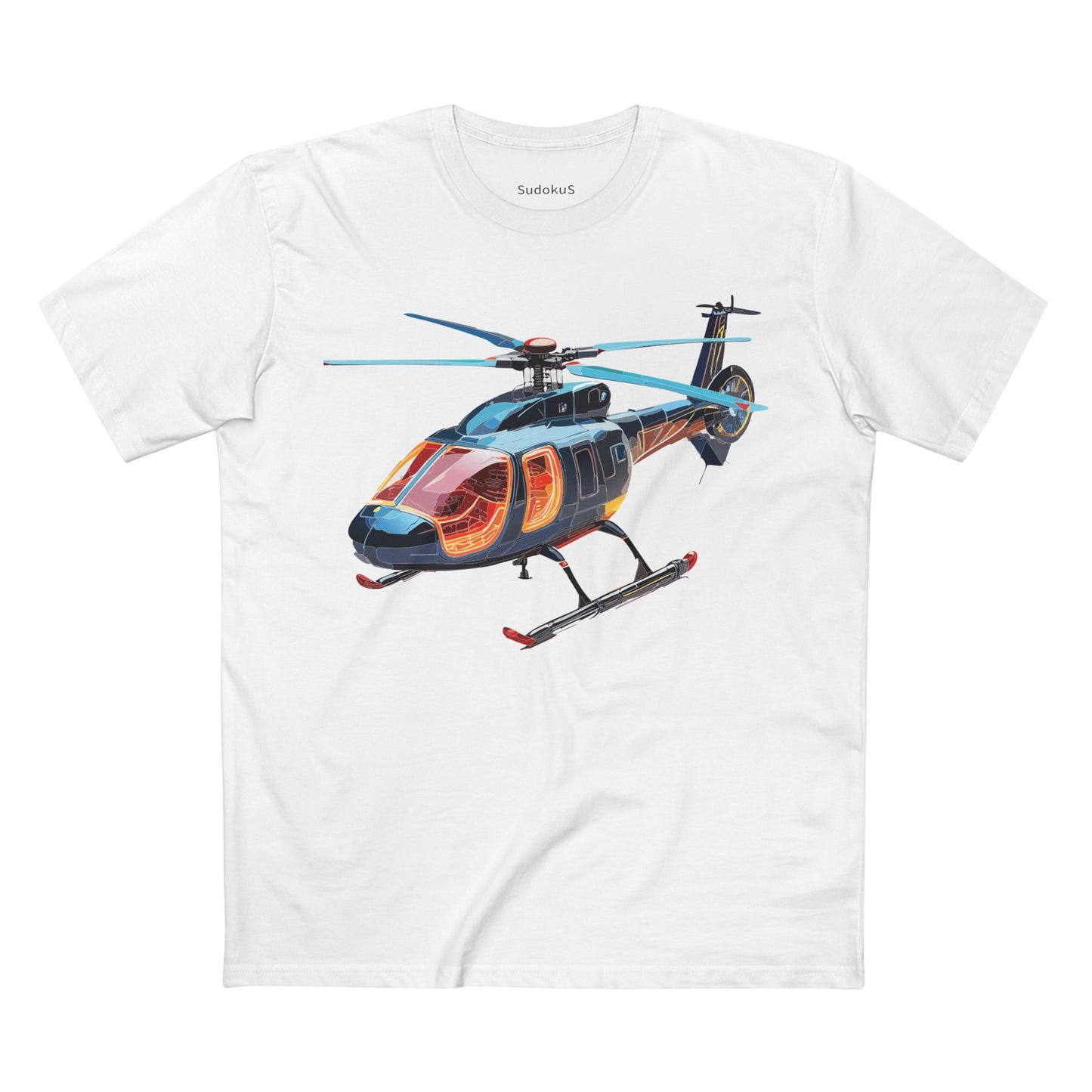 Helicopter Chopper Shirt Unisex Premium Cotton Tee With Unique Art Design Regular Fit Crew Neck