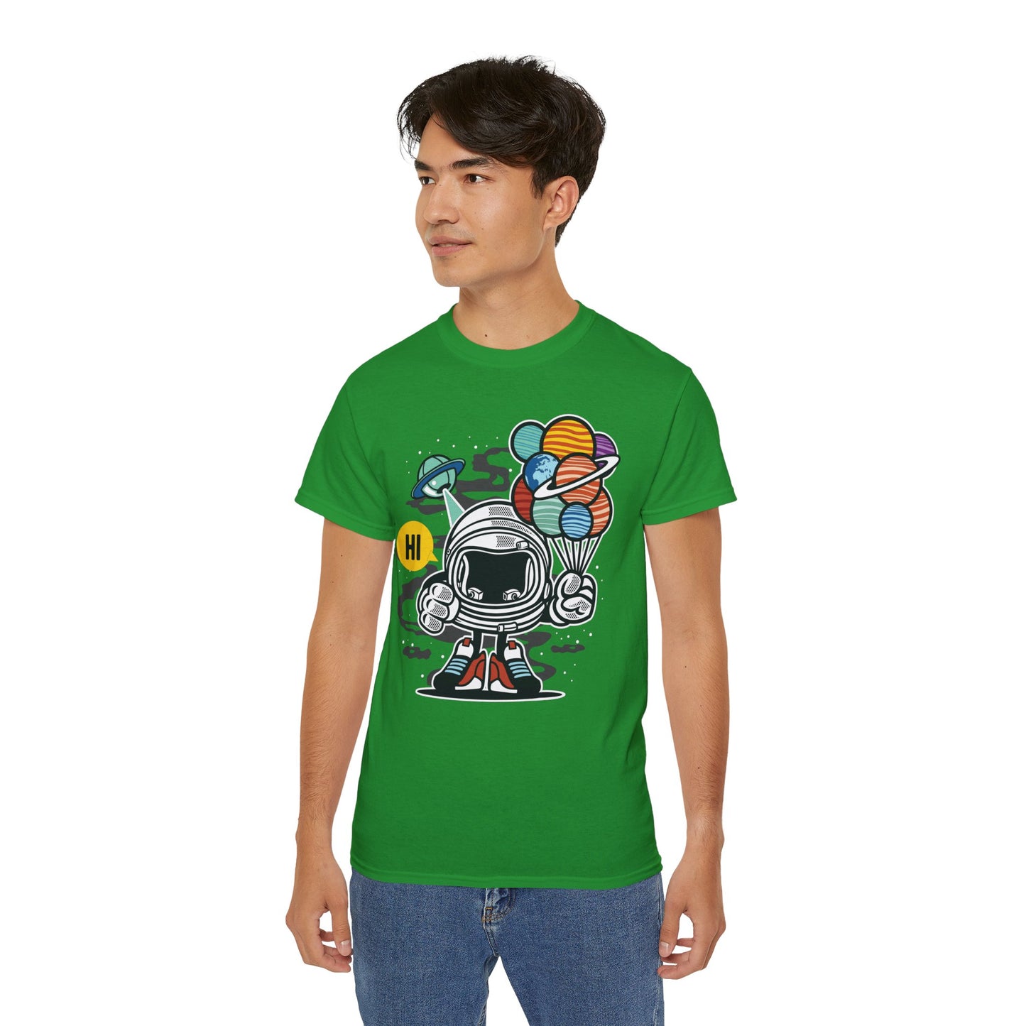 Astronaut Tee Shirt, Astronaut Graphic T‑Shirt, Cartoon Graphic T-Shirt, Art Design Shirt, Cosmos Tee Shirts 7