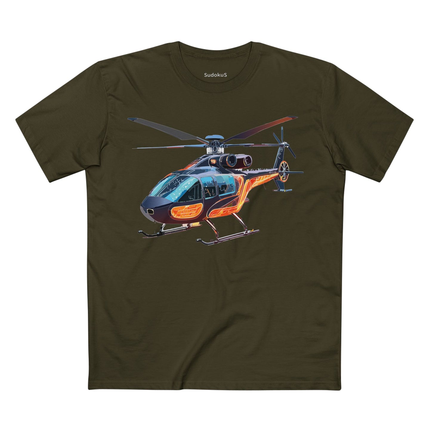 Helicopter Chopper Shirt Unisex Premium Cotton Tee With Unique Art Design Crew Neck Premium Quality