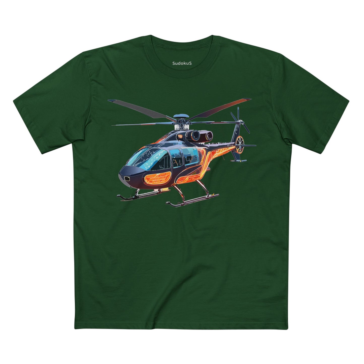 Helicopter Chopper Shirt Unisex Premium Cotton Tee With Unique Art Design Crew Neck Premium Quality