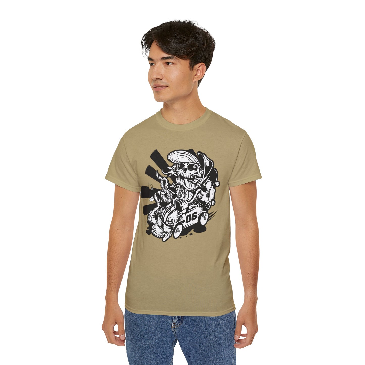 Skull Tee Shirt, Skull Graphic T‑Shirt, Cartoon Graphic T-Shirt, Art Design Shirt, Skull Tee Shirts
