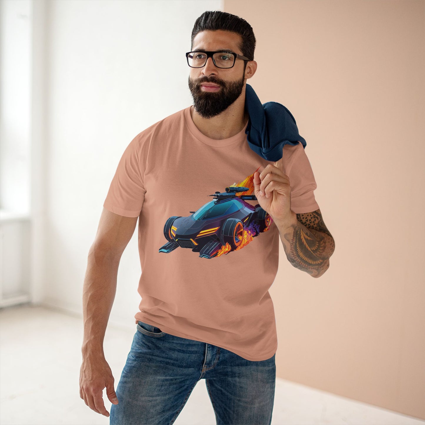 Unisex Car Shirt Hot Wheels Tee Premium Cotton With Unique Art Design For Everyday Wear