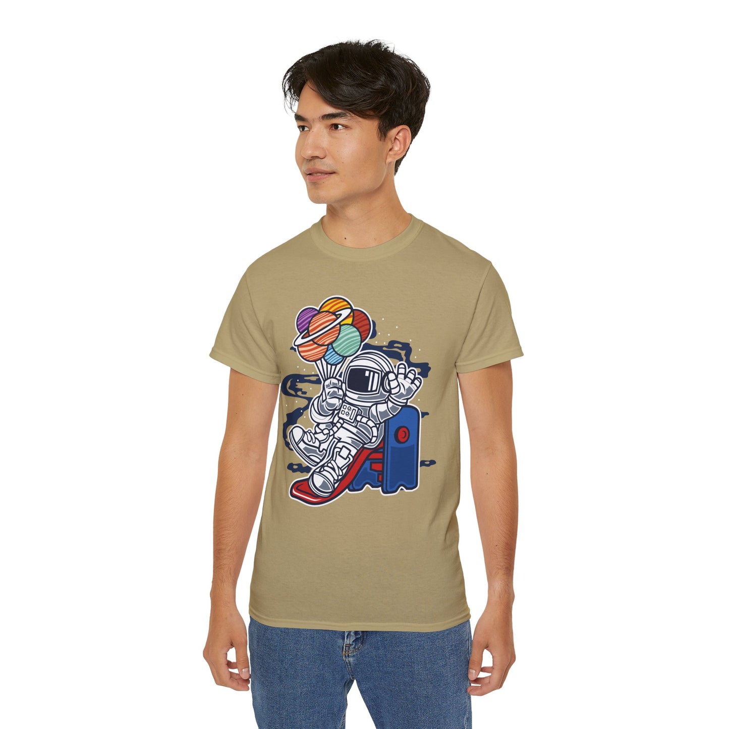 Astronaut Tee Shirt, Astronaut Graphic T‑Shirt, Cartoon Graphic T-Shirt, Art Design Shirt, Cosmos Tee Shirts 5