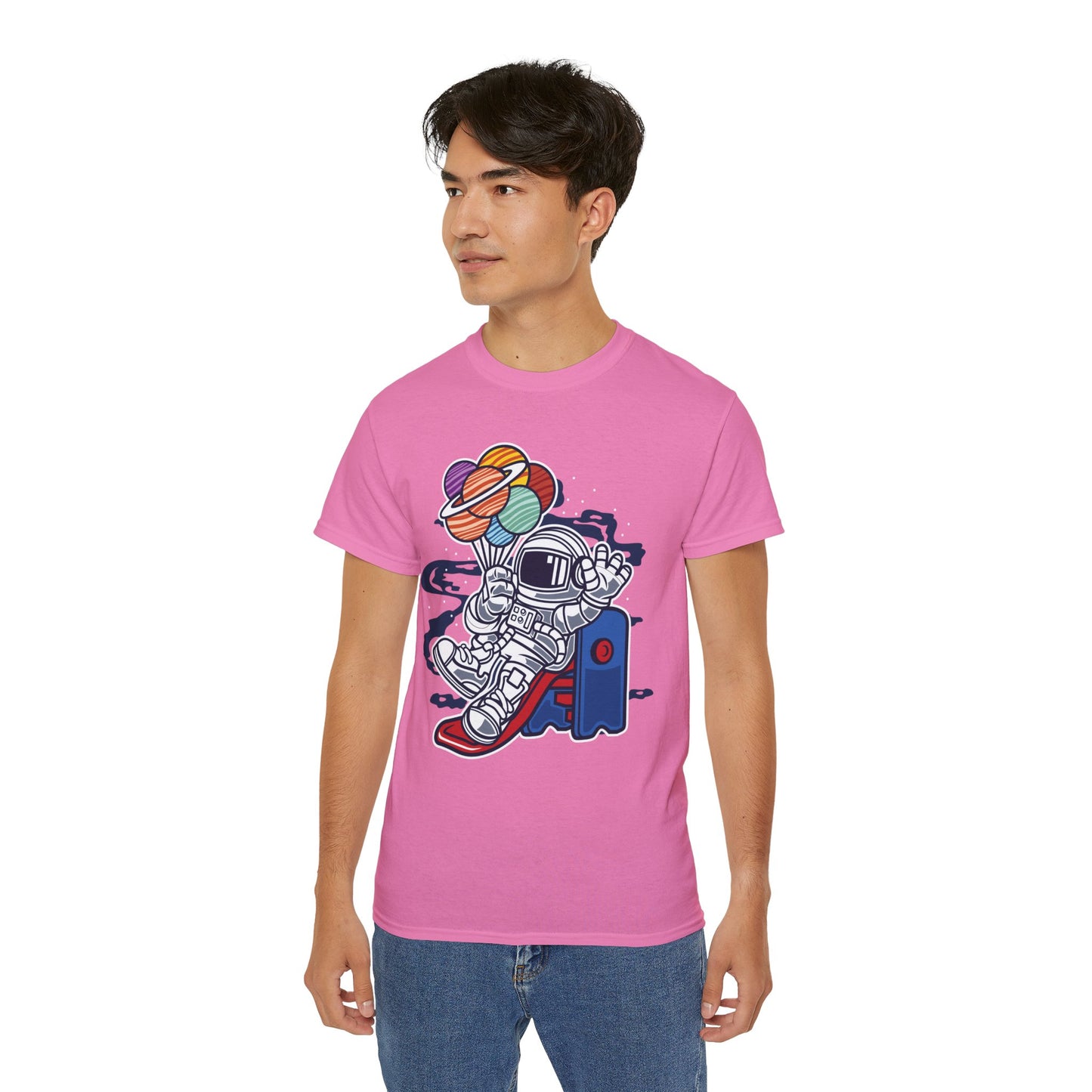 Astronaut Tee Shirt, Astronaut Graphic T‑Shirt, Cartoon Graphic T-Shirt, Art Design Shirt, Cosmos Tee Shirts 5