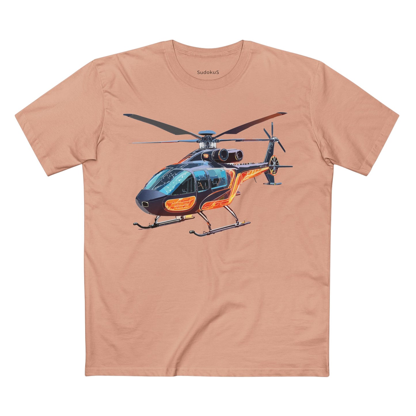 Helicopter Chopper Shirt Unisex Premium Cotton Tee With Unique Art Design Crew Neck Premium Quality