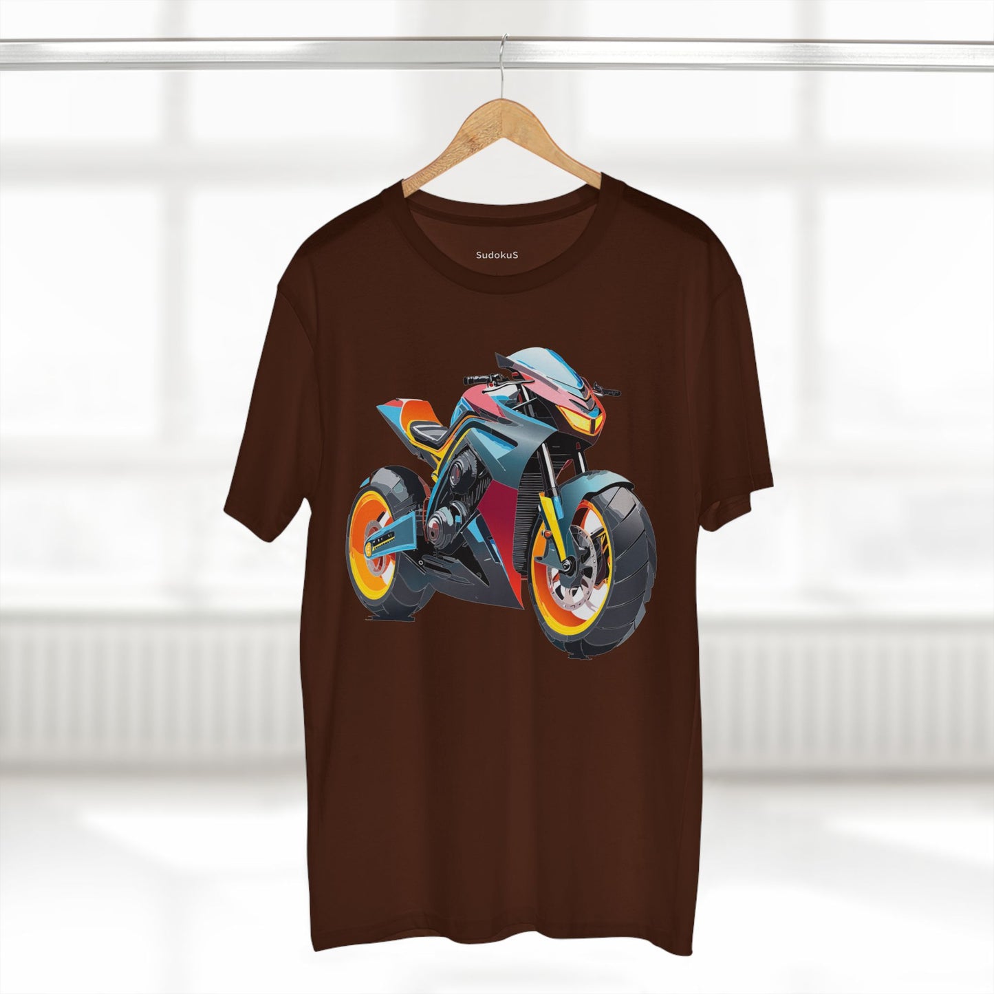 Unisex Premium Cotton Tee With Unique Art Design Bike And Moto Shirt Regular Fit Crew Neck