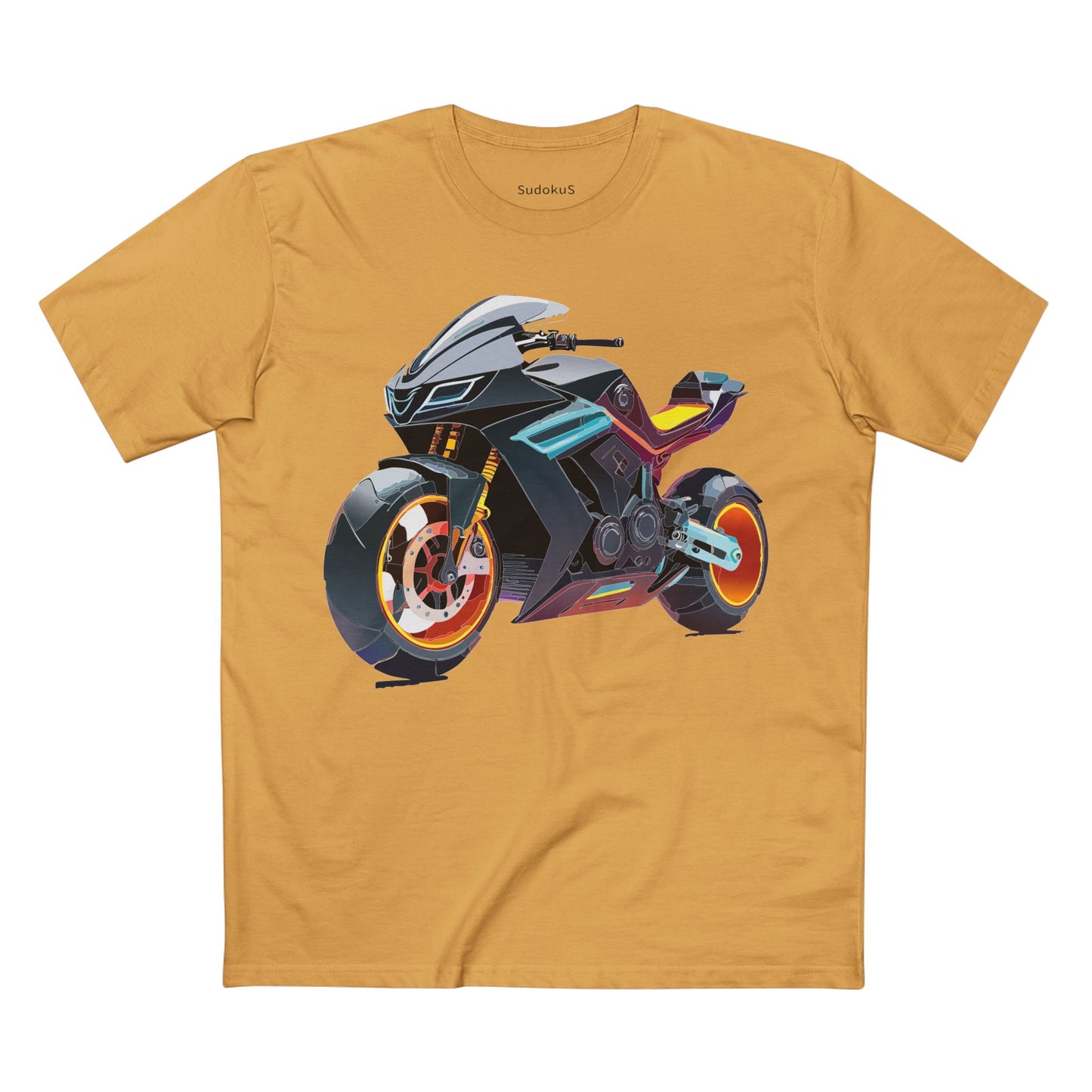 Unisex Premium Cotton Bike Shirt Moto Tee With Unique Art Design Regular Fit Preshrunk Crew Neck