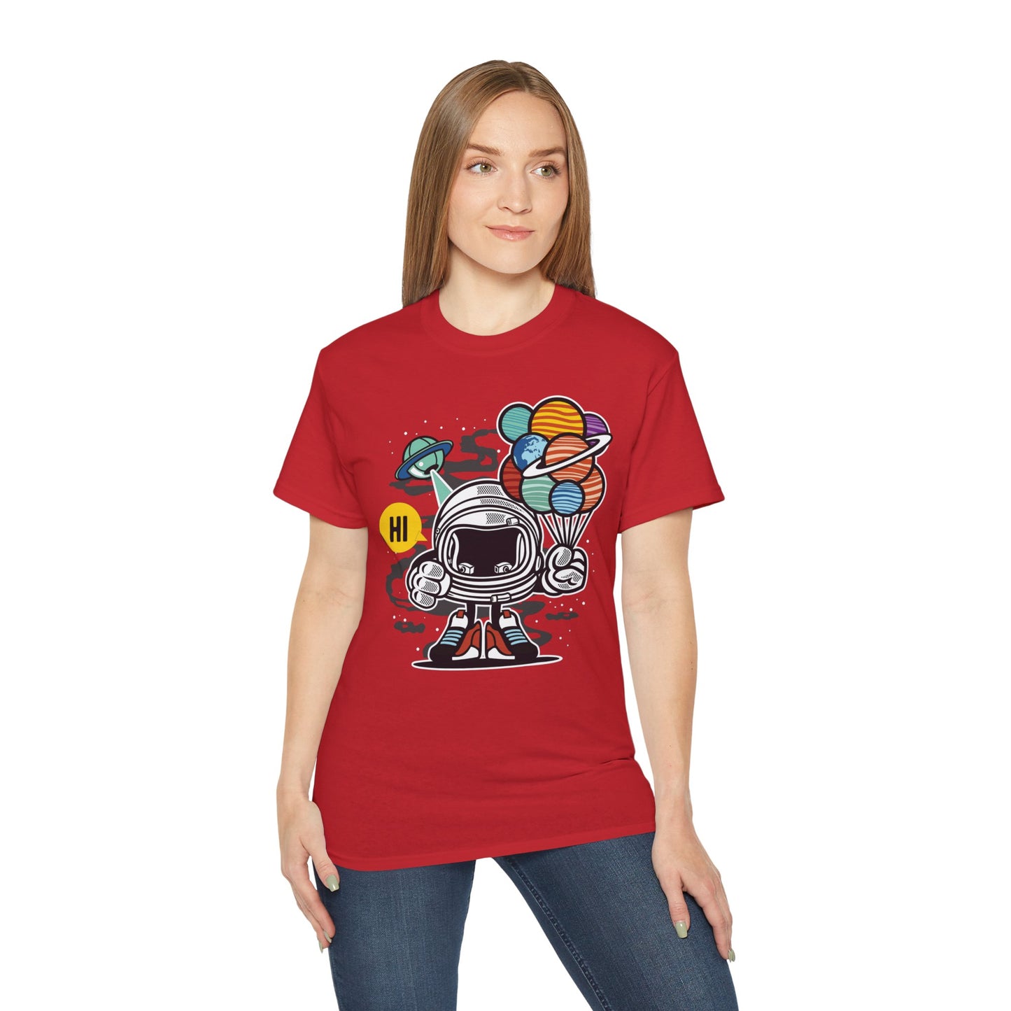 Astronaut Tee Shirt, Astronaut Graphic T‑Shirt, Cartoon Graphic T-Shirt, Art Design Shirt, Cosmos Tee Shirts 7