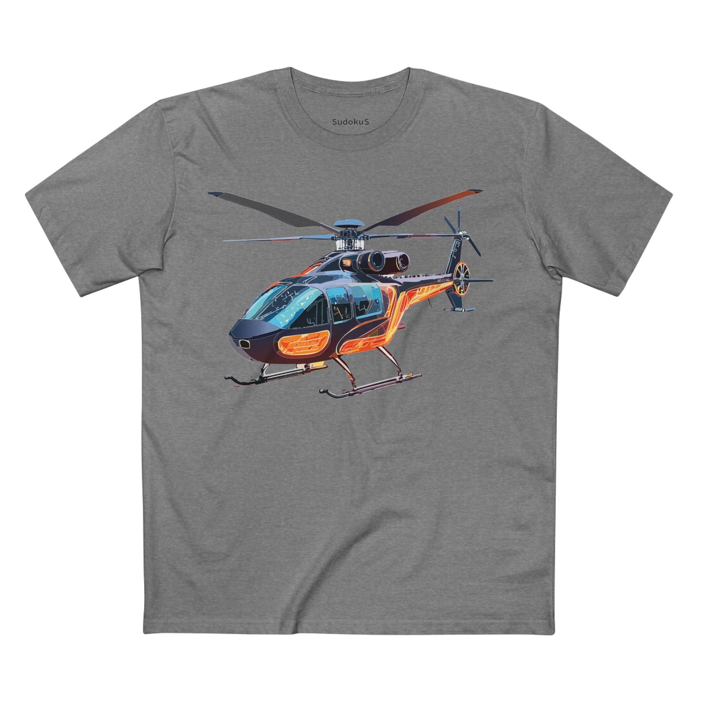 Helicopter Chopper Shirt Unisex Premium Cotton Tee With Unique Art Design Crew Neck Premium Quality