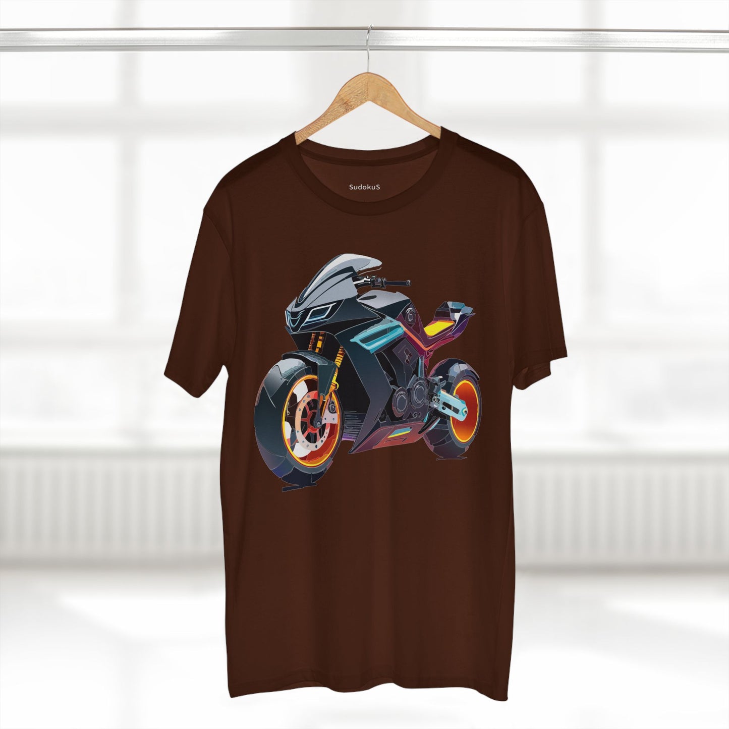 Unisex Premium Cotton Bike Shirt Moto Tee With Unique Art Design Regular Fit Preshrunk Crew Neck