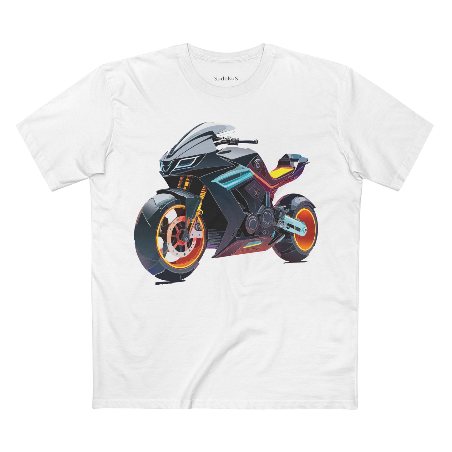 Unisex Premium Cotton Bike Shirt Moto Tee With Unique Art Design Regular Fit Preshrunk Crew Neck