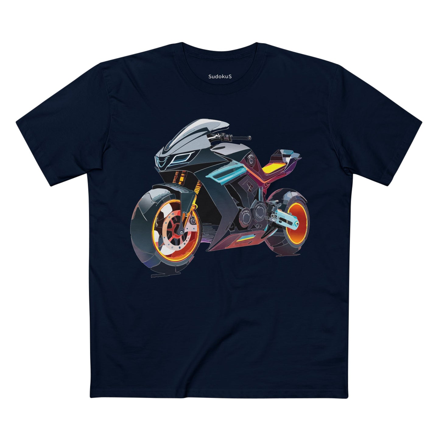 Unisex Premium Cotton Bike Shirt Moto Tee With Unique Art Design Regular Fit Preshrunk Crew Neck