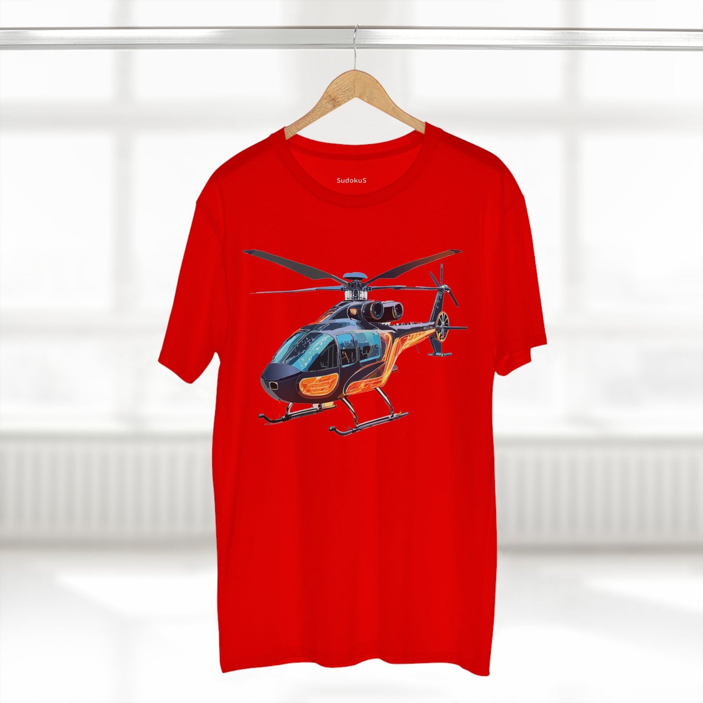 Helicopter Chopper Shirt Unisex Premium Cotton Tee With Unique Art Design Crew Neck Premium Quality