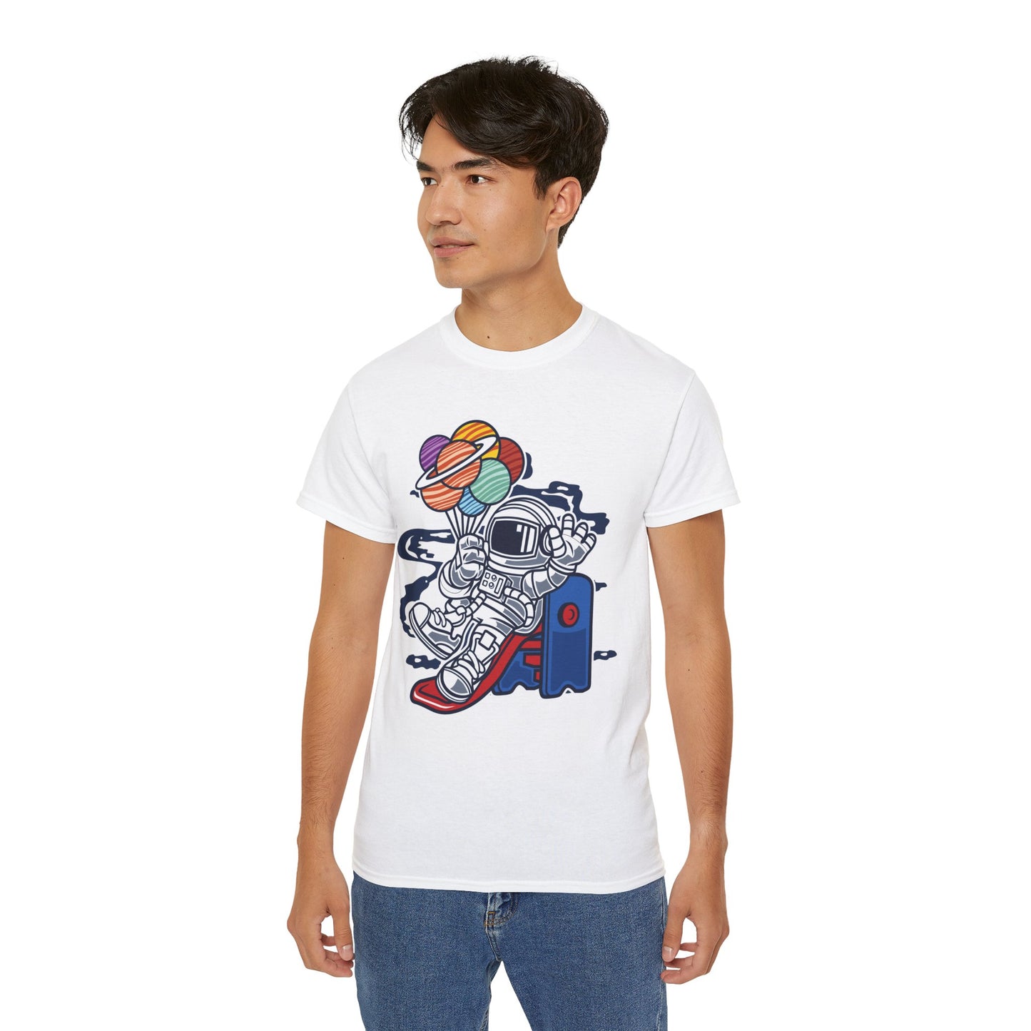 Astronaut Tee Shirt, Astronaut Graphic T‑Shirt, Cartoon Graphic T-Shirt, Art Design Shirt, Cosmos Tee Shirts 5