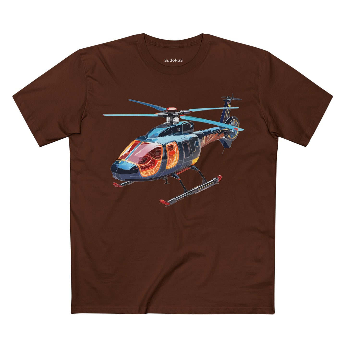 Helicopter Chopper Shirt Unisex Premium Cotton Tee With Unique Art Design Regular Fit Crew Neck