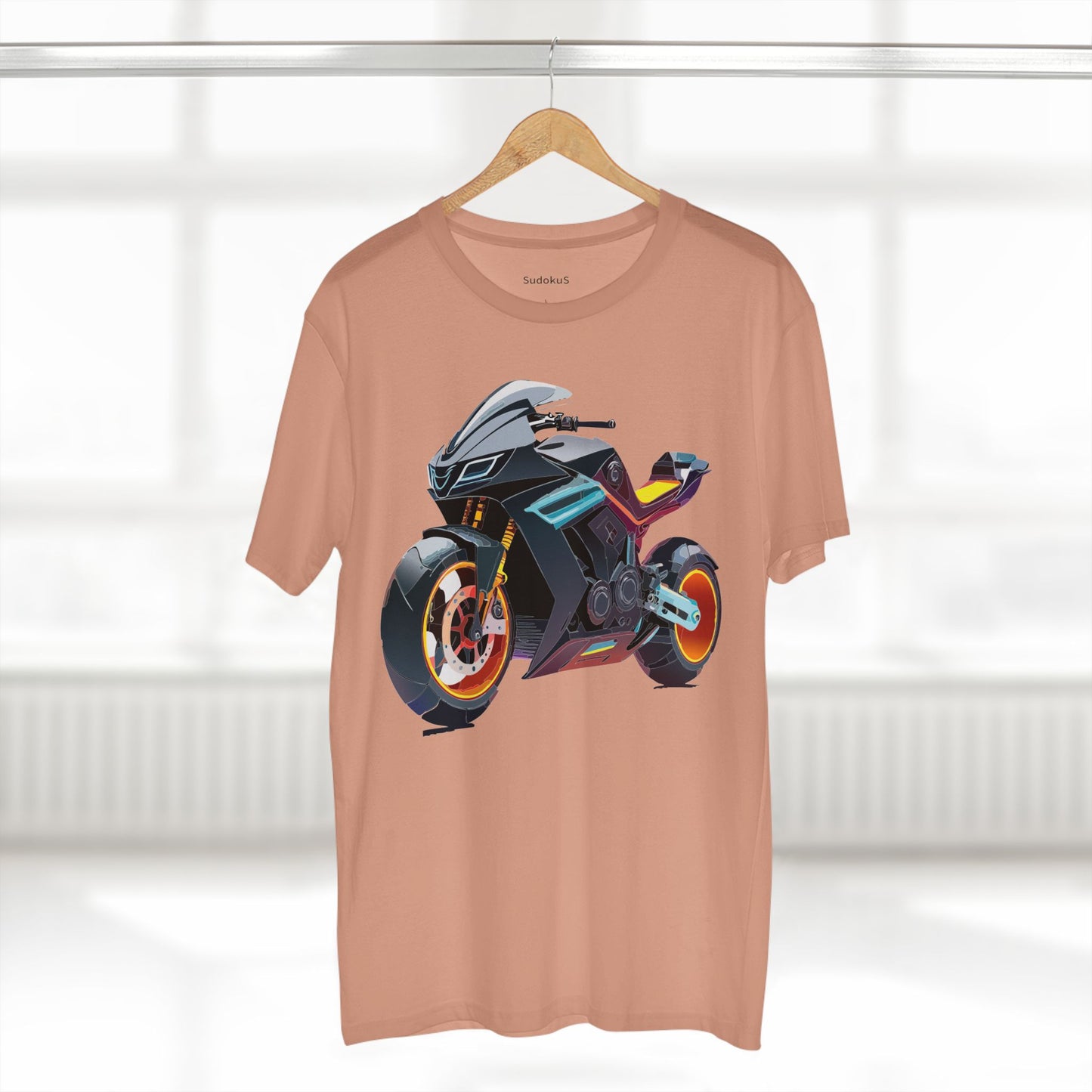 Unisex Premium Cotton Bike Shirt Moto Tee With Unique Art Design Regular Fit Preshrunk Crew Neck