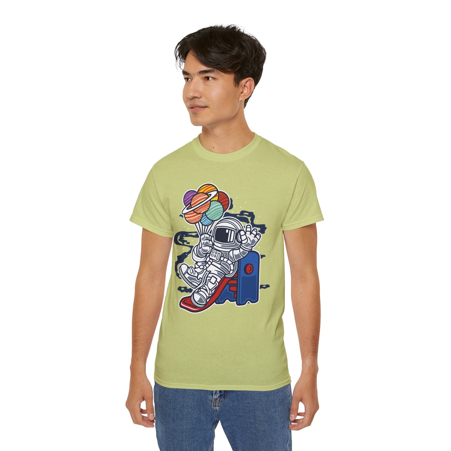 Astronaut Tee Shirt, Astronaut Graphic T‑Shirt, Cartoon Graphic T-Shirt, Art Design Shirt, Cosmos Tee Shirts 5