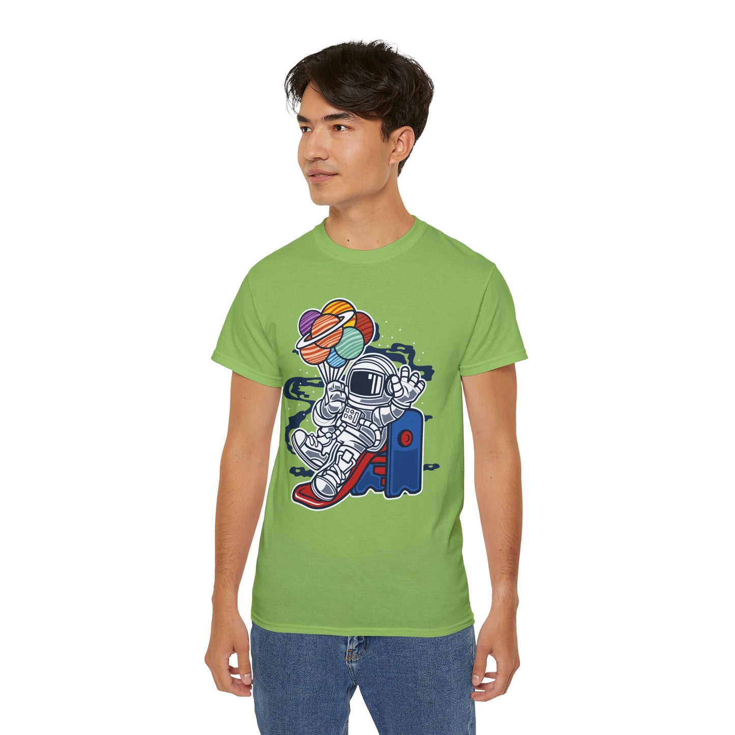 Astronaut Tee Shirt, Astronaut Graphic T‑Shirt, Cartoon Graphic T-Shirt, Art Design Shirt, Cosmos Tee Shirts 5