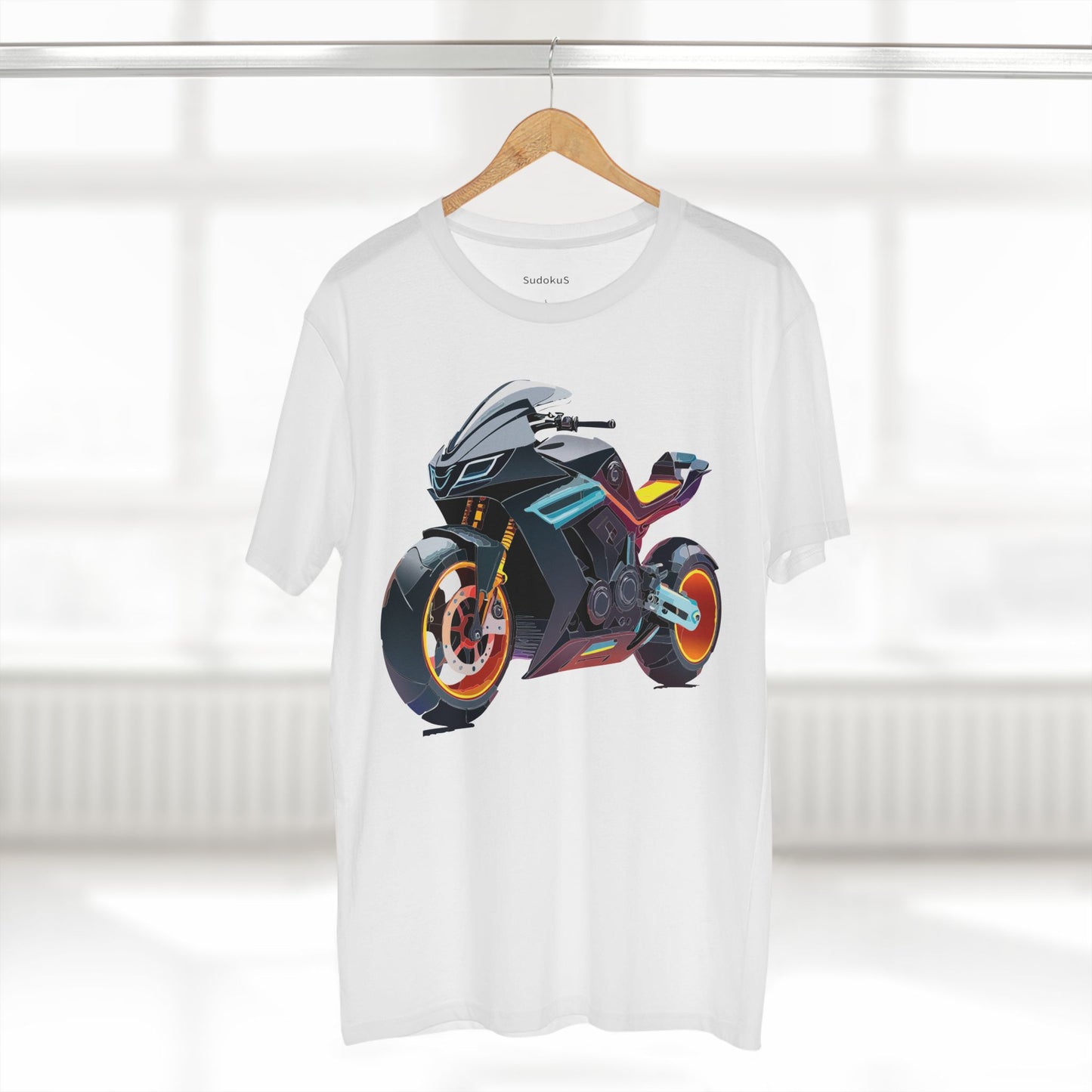 Unisex Premium Cotton Bike Shirt Moto Tee With Unique Art Design Regular Fit Preshrunk Crew Neck