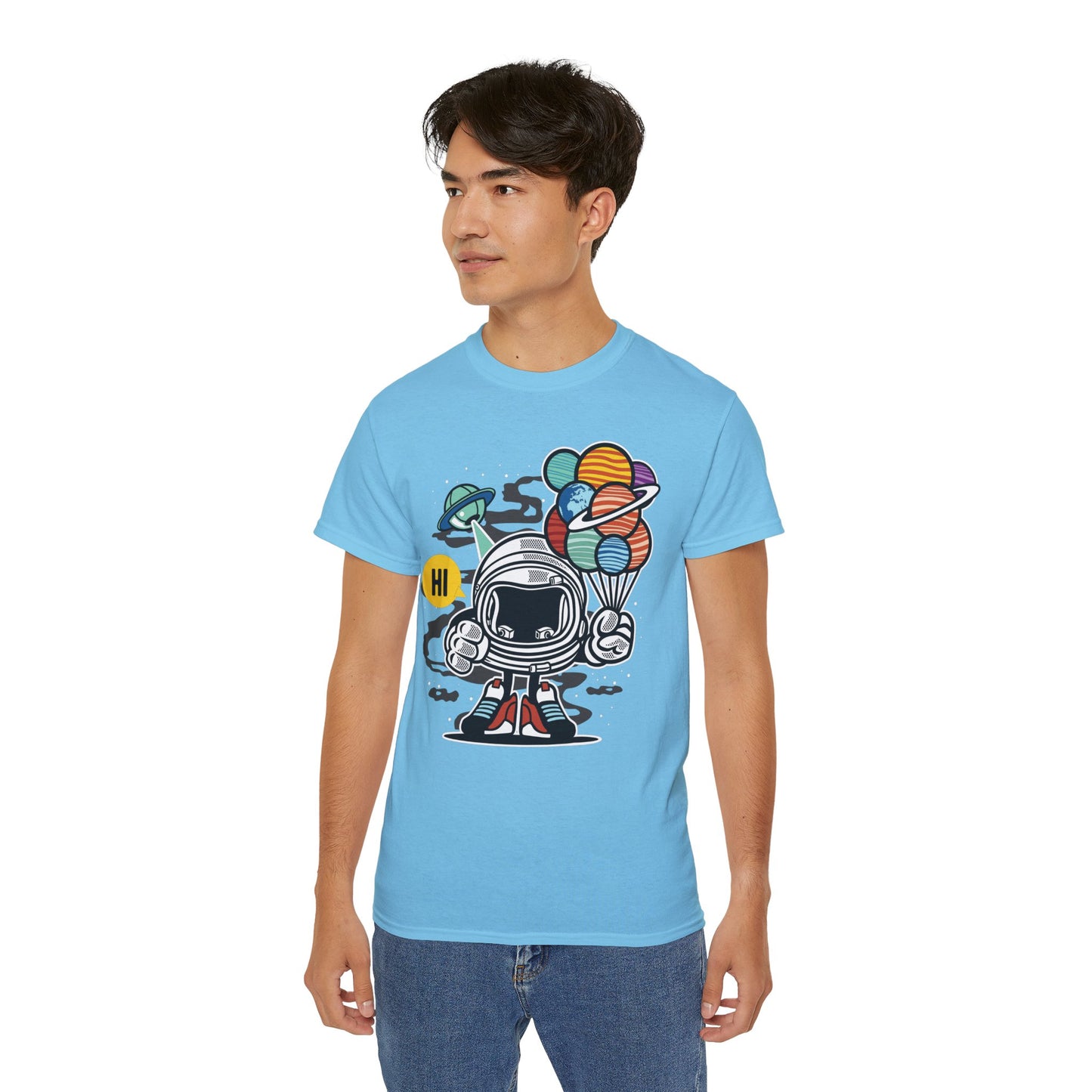 Astronaut Tee Shirt, Astronaut Graphic T‑Shirt, Cartoon Graphic T-Shirt, Art Design Shirt, Cosmos Tee Shirts 7