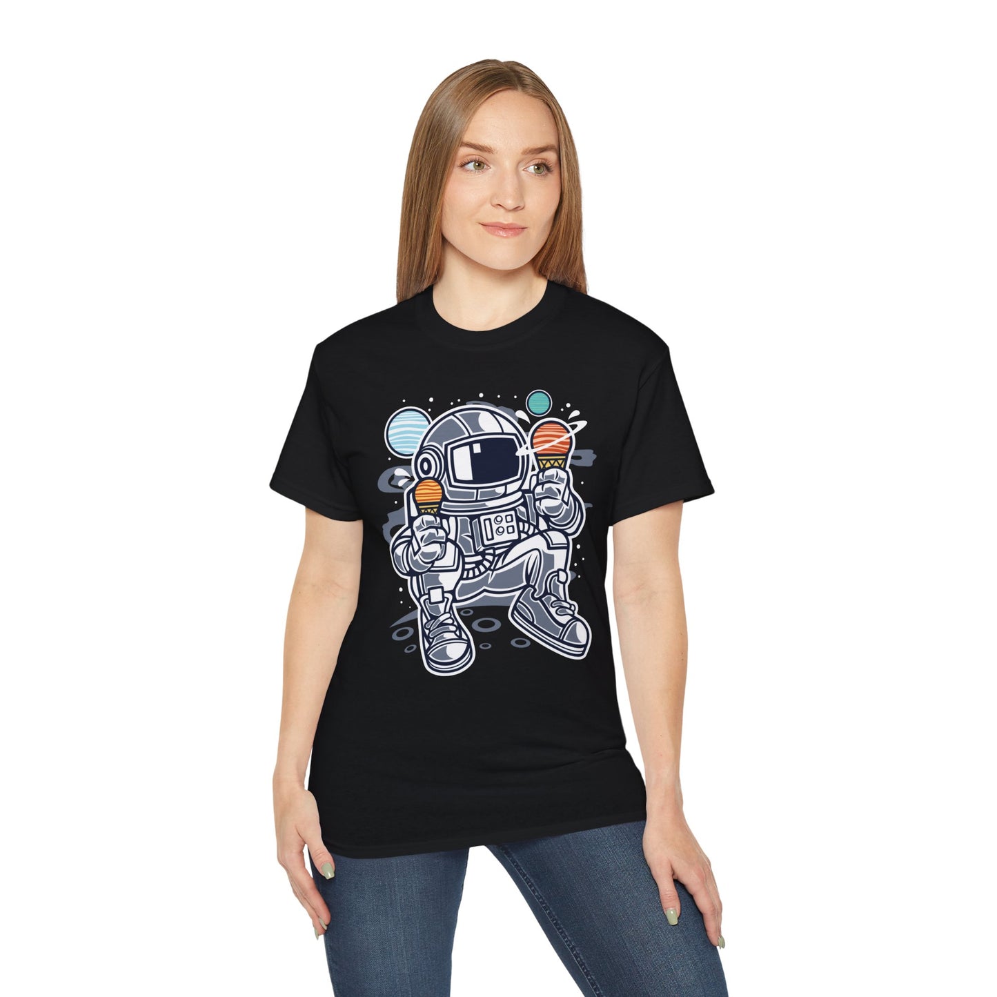 Astronaut Tee Shirt, Astronaut Graphic T‑Shirt, Cartoon Graphic T-Shirt, Art Design Shirt, Cosmos Tee Shirts