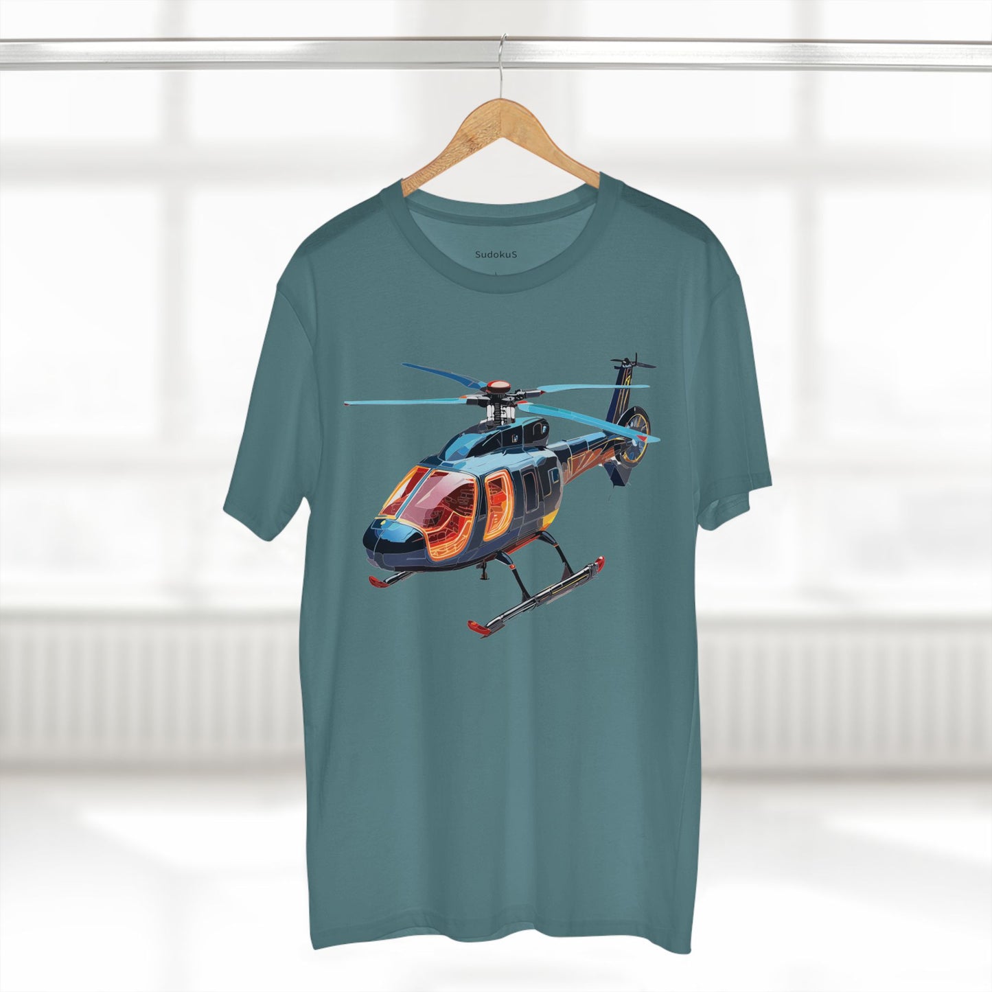 Helicopter Chopper Shirt Unisex Premium Cotton Tee With Unique Art Design Regular Fit Crew Neck