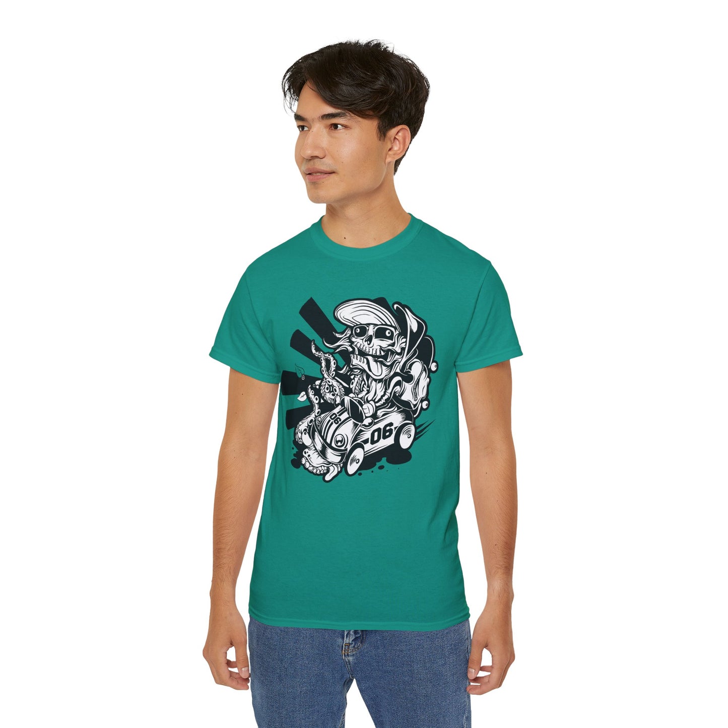 Skull Tee Shirt, Skull Graphic T‑Shirt, Cartoon Graphic T-Shirt, Art Design Shirt, Skull Tee Shirts