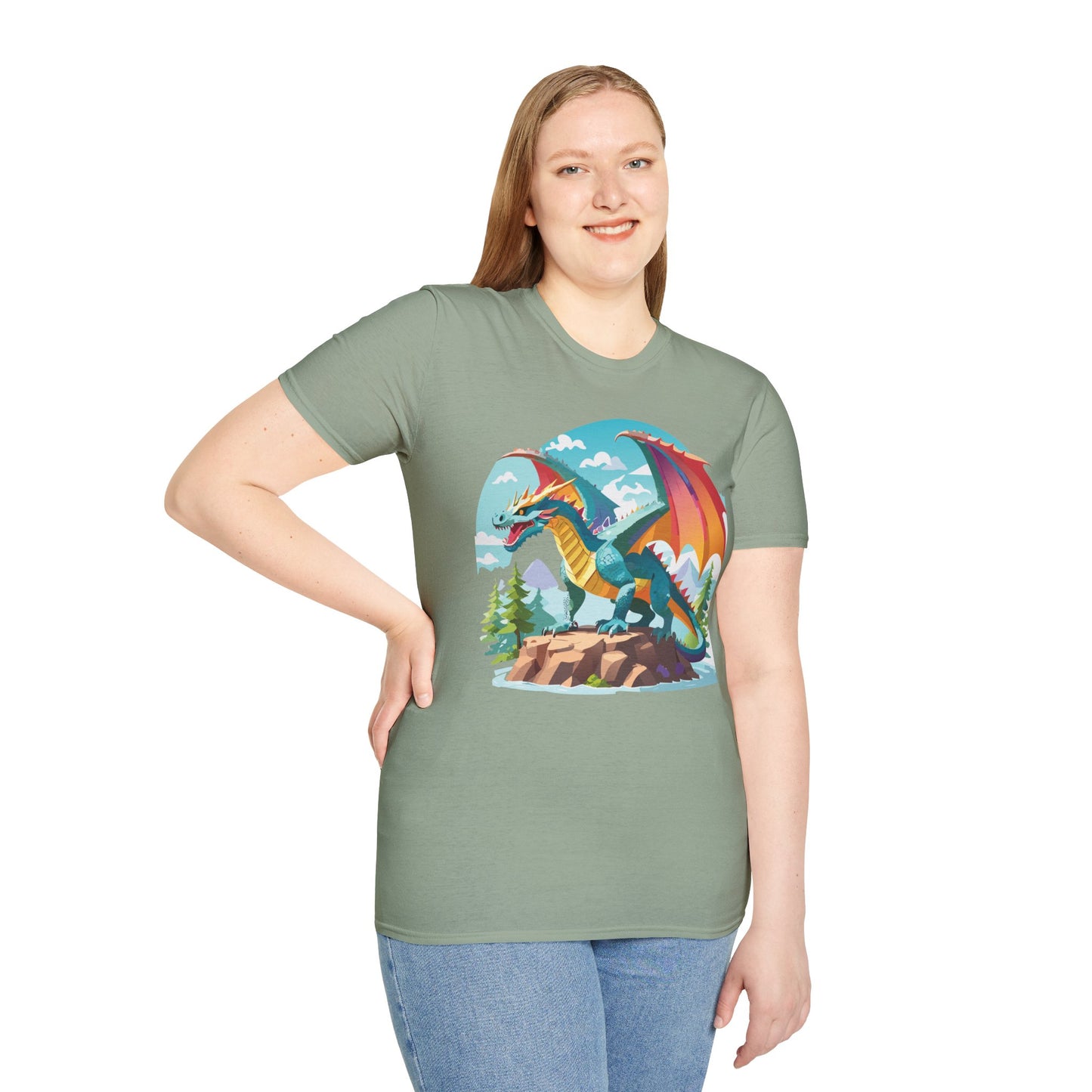 Dragon T Shirt, Dragon Shirt, Shirt with Animals, Animal Shirt