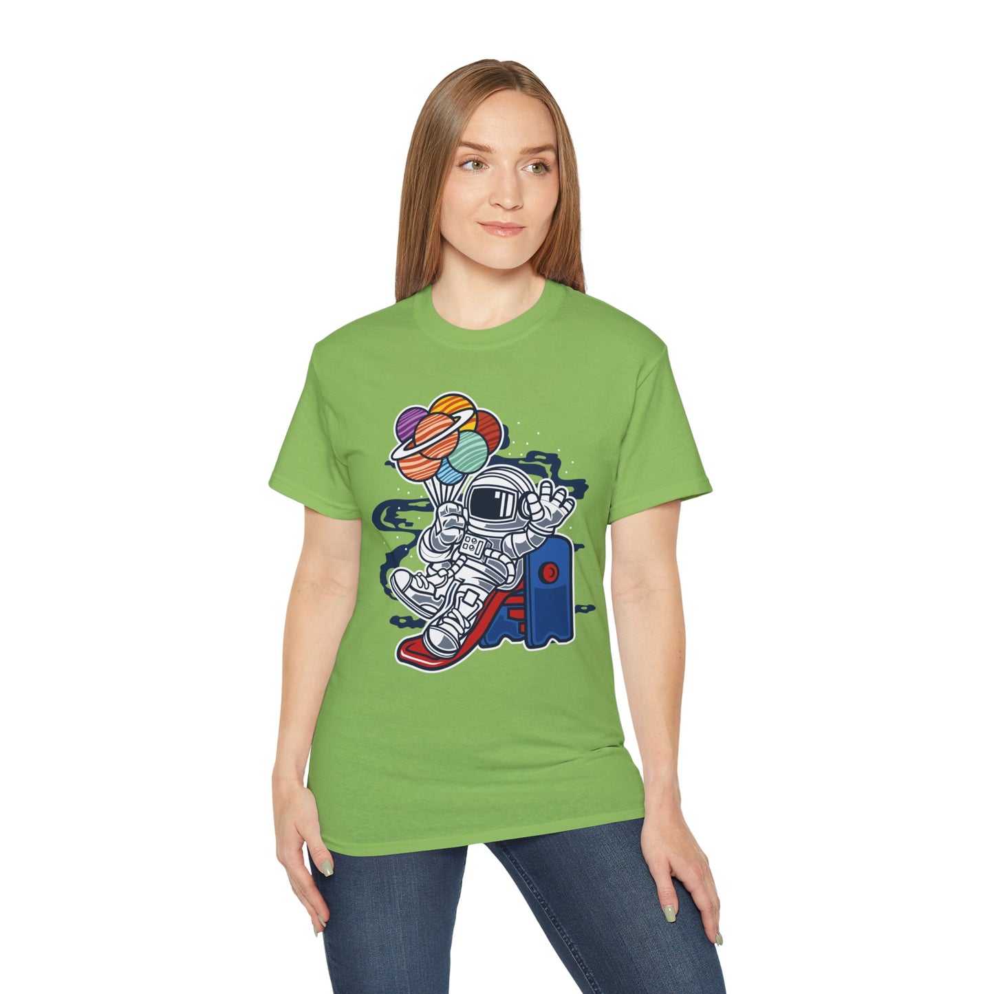 Astronaut Tee Shirt, Astronaut Graphic T‑Shirt, Cartoon Graphic T-Shirt, Art Design Shirt, Cosmos Tee Shirts 5