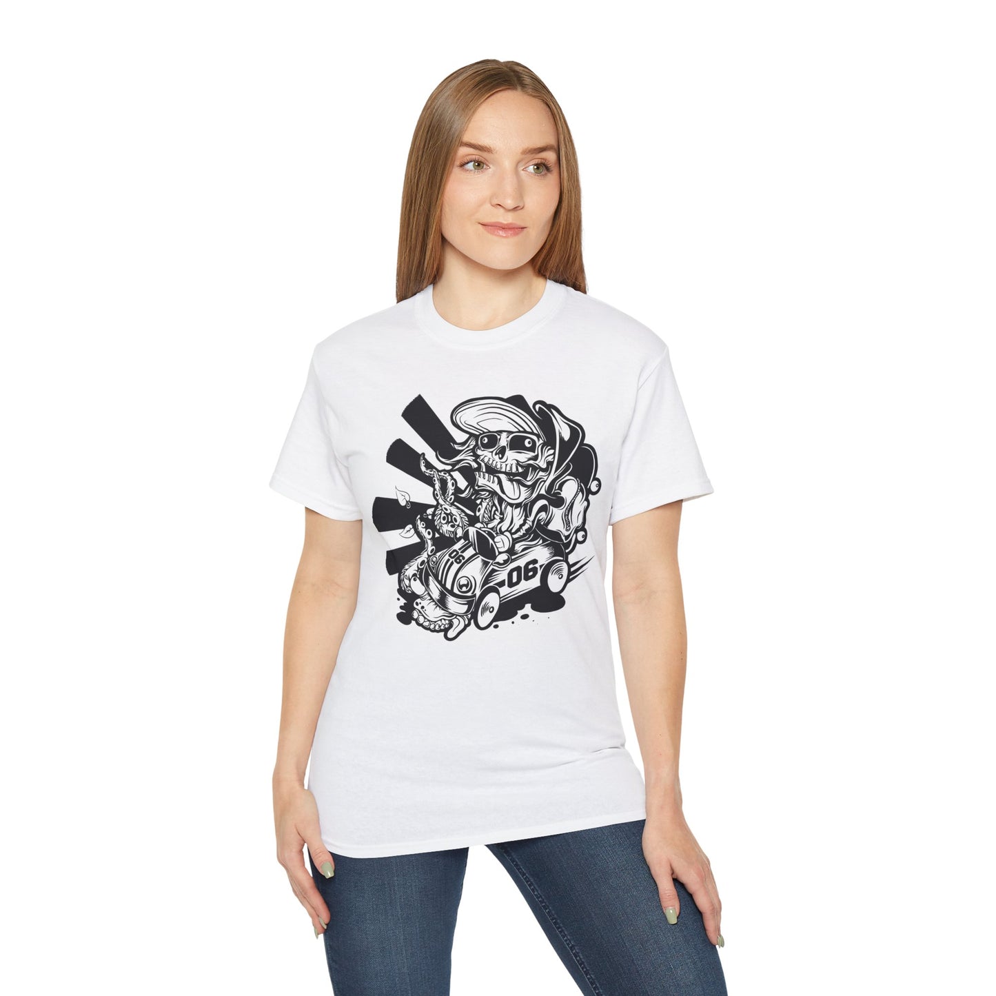 Skull Tee Shirt, Skull Graphic T‑Shirt, Cartoon Graphic T-Shirt, Art Design Shirt, Skull Tee Shirts