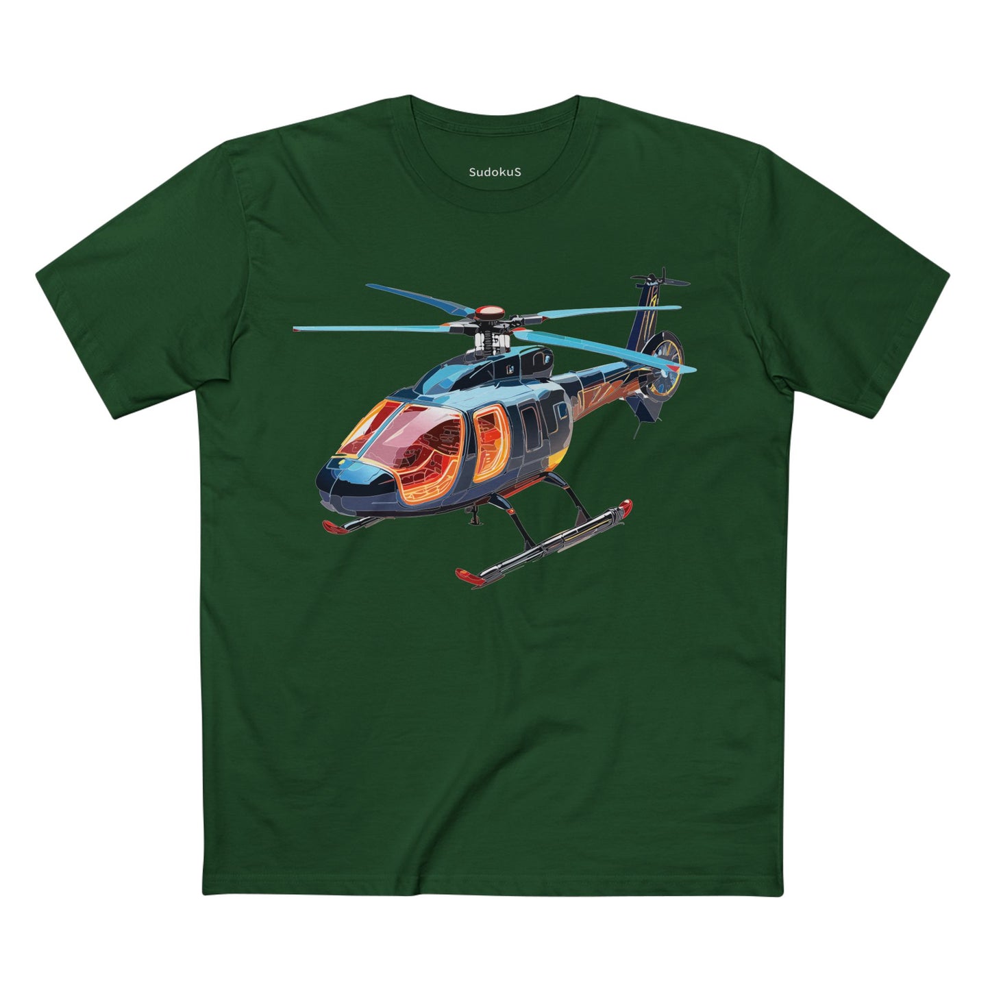 Helicopter Chopper Shirt Unisex Premium Cotton Tee With Unique Art Design Regular Fit Crew Neck