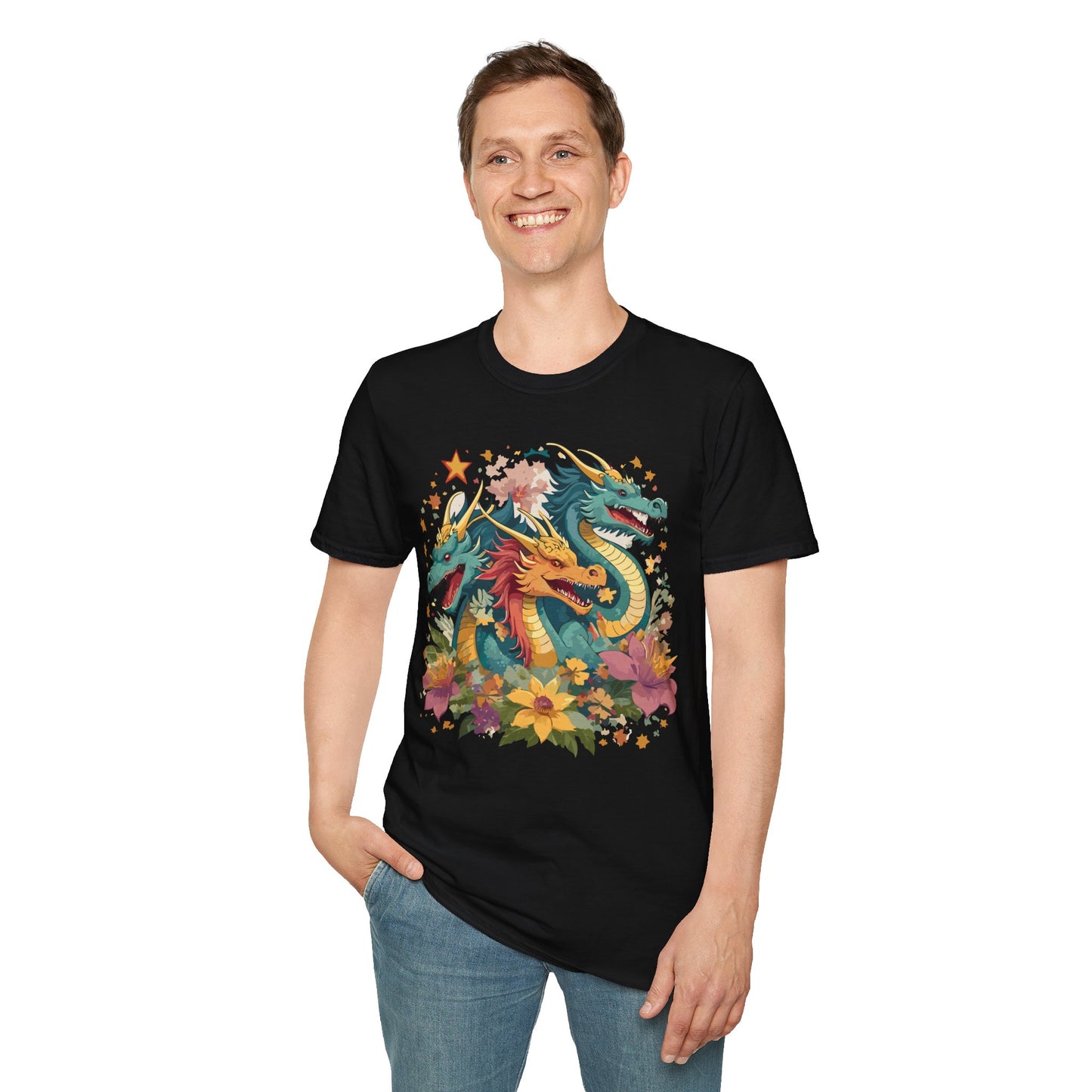 Dragon T Shirt, Dragon Shirt, Shirt with Animals, Animal Shirt