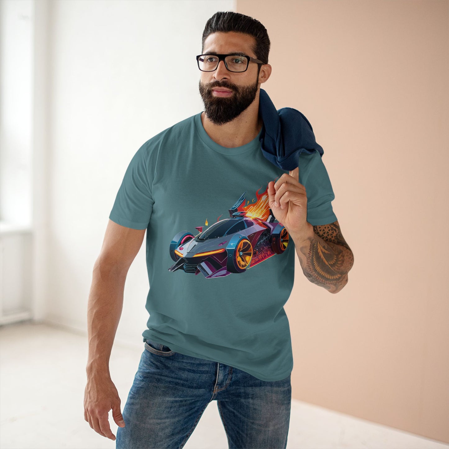 Car Shirt Hot Wheels Unisex Premium Cotton Tee With Unique Art Design Regular Fit Crew Neck