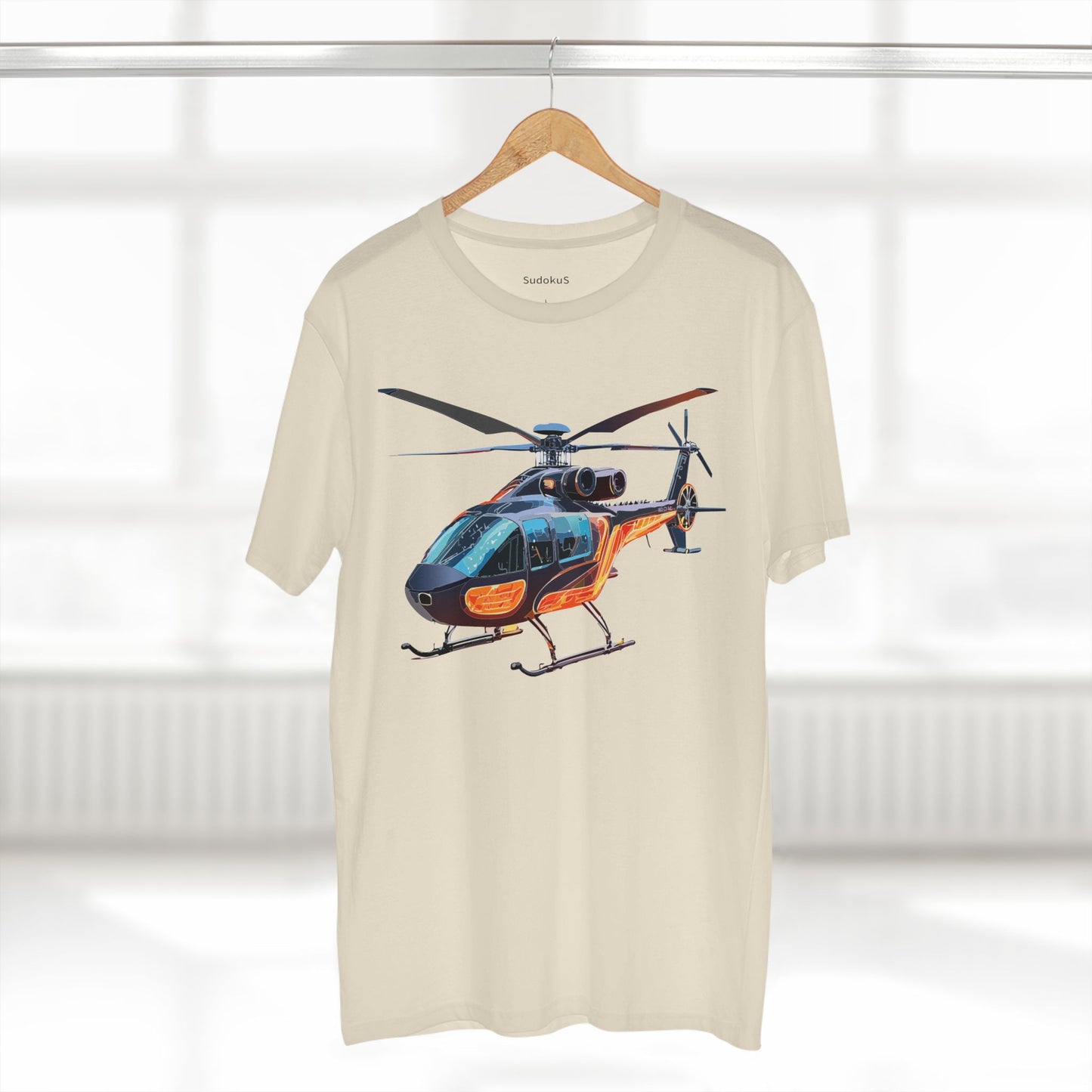 Helicopter Chopper Shirt Unisex Premium Cotton Tee With Unique Art Design Crew Neck Premium Quality